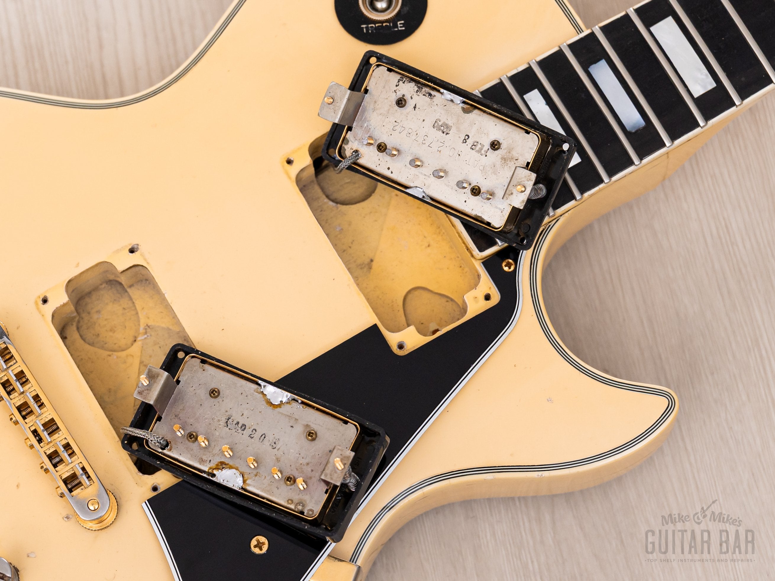 1977 Gibson Les Paul Custom Vintage Guitar Alpine White w/ T Tops, Case