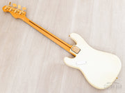 Back diagonal view showing maple neck and body back