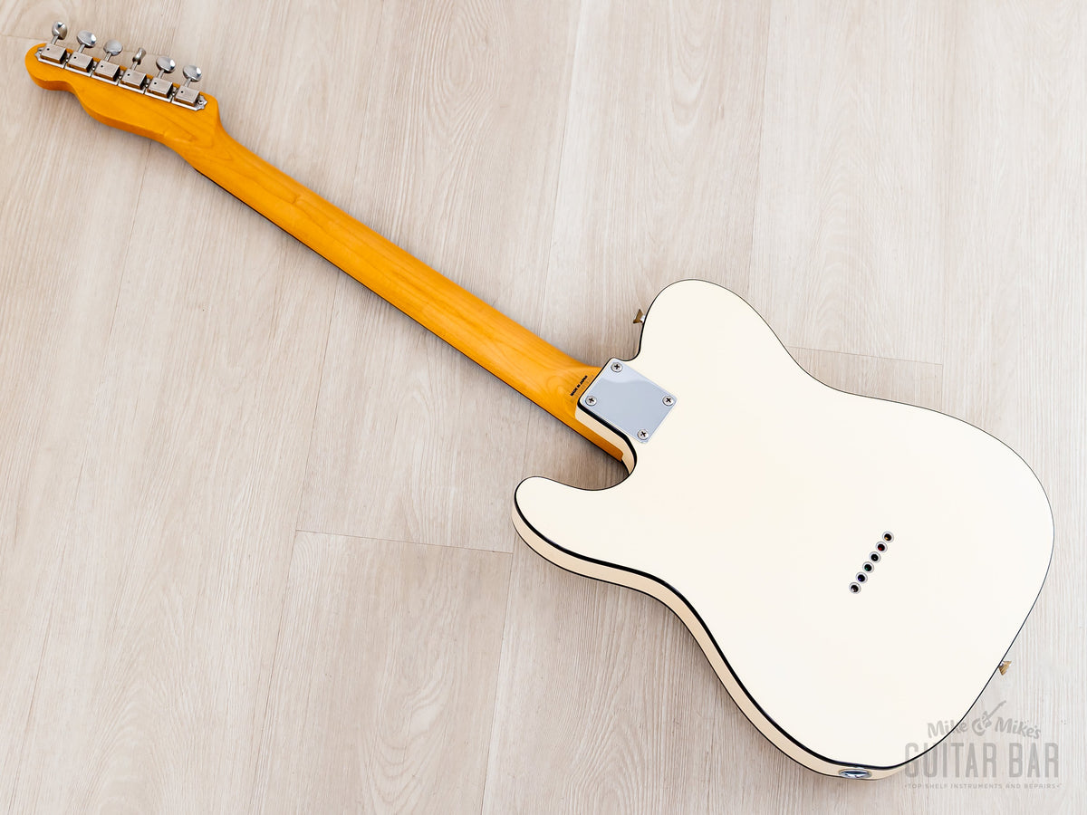 TL62B Olympic White Telecaster Custom back angle with neck