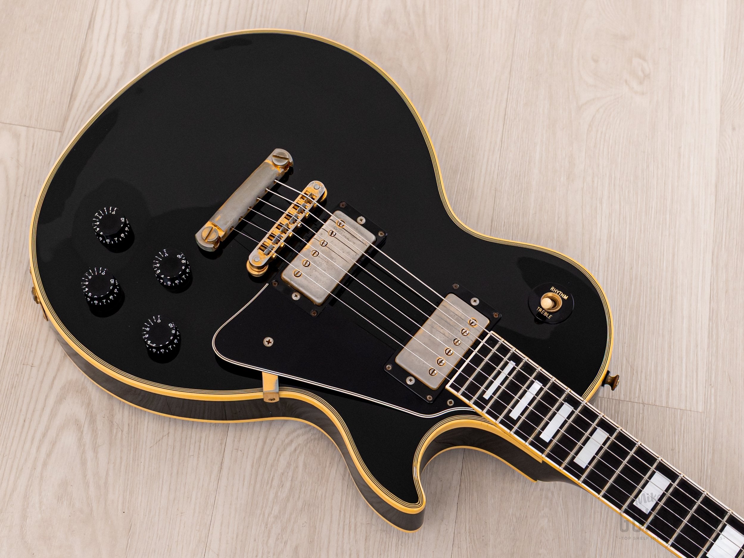 1990 Gibson Les Paul Custom Black Beauty Vintage Guitar w/ Bill Lawrence Humbuckers & Case, Yamano