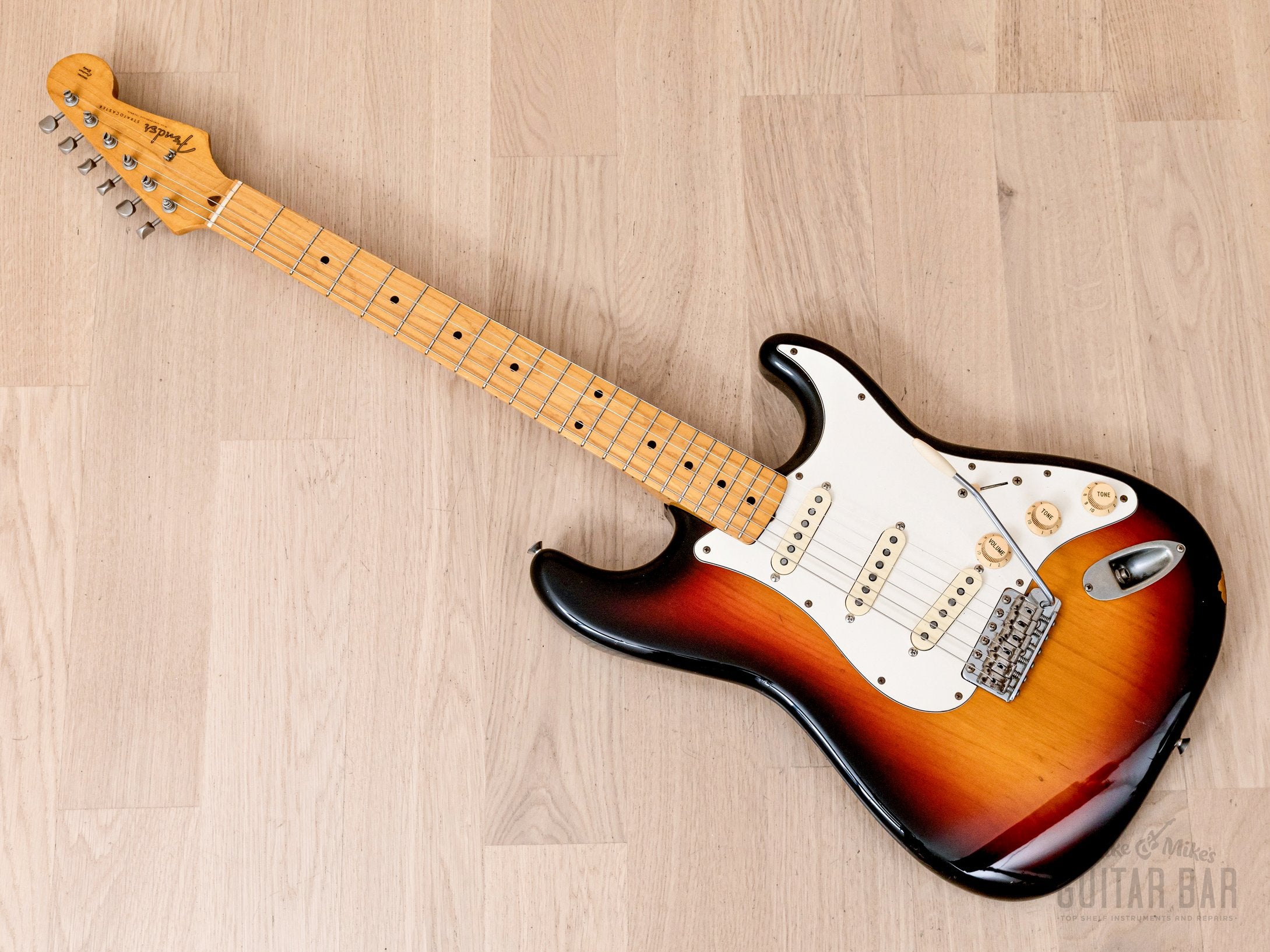 1980s Fender Stratocaster Partscaster ST57 & ST62 Sunburst w/ USA Pickups, Japan MIJ Fujigen