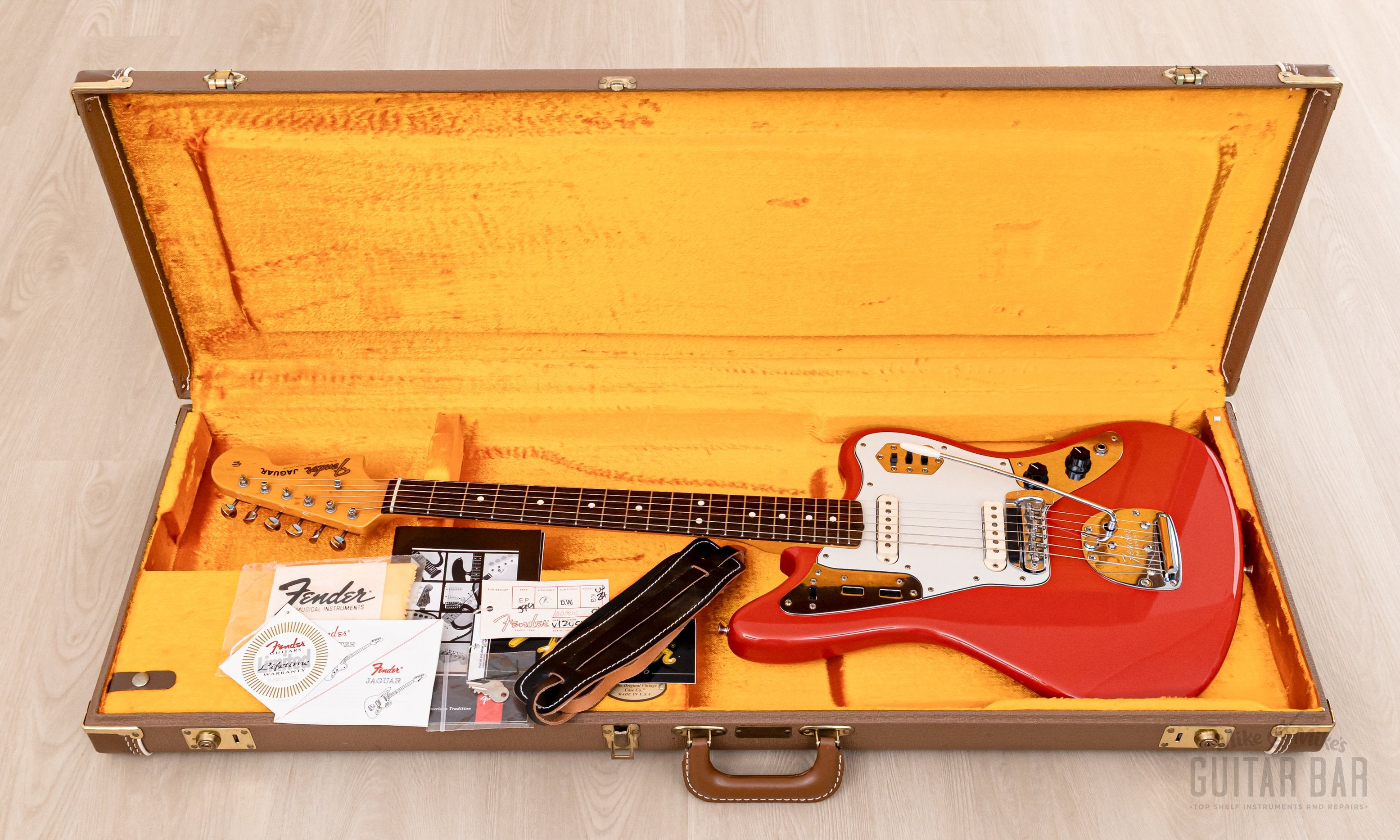 1999 Fender American Vintage '62 Jaguar Fiesta Red, 100% Original & Near-Mint w/ Case, Hangtags (1st Year Model)