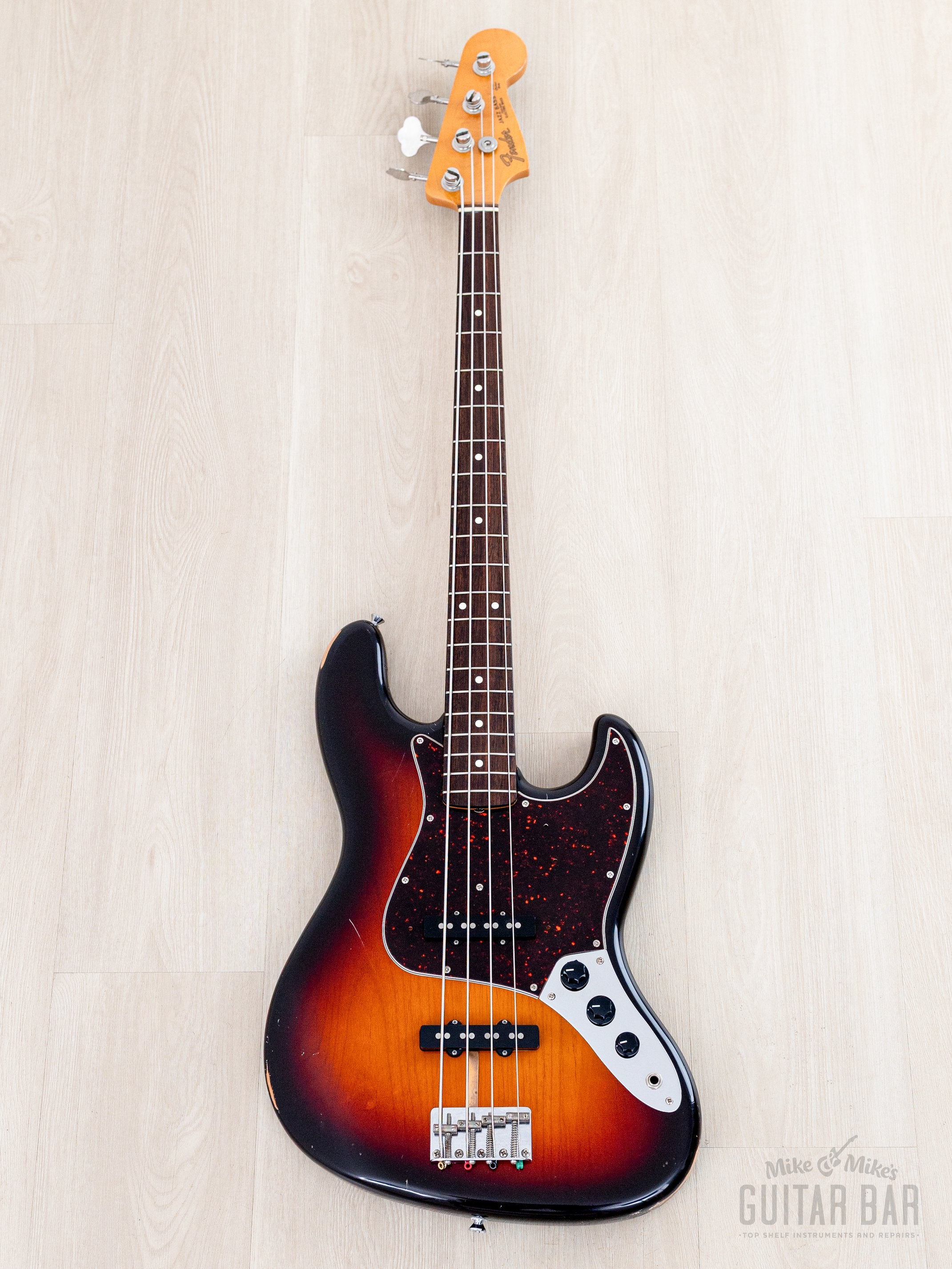 1989 Fender Jazz Bass '62 Vintage Reissue JB62-95 Sunburst Lacquer w/