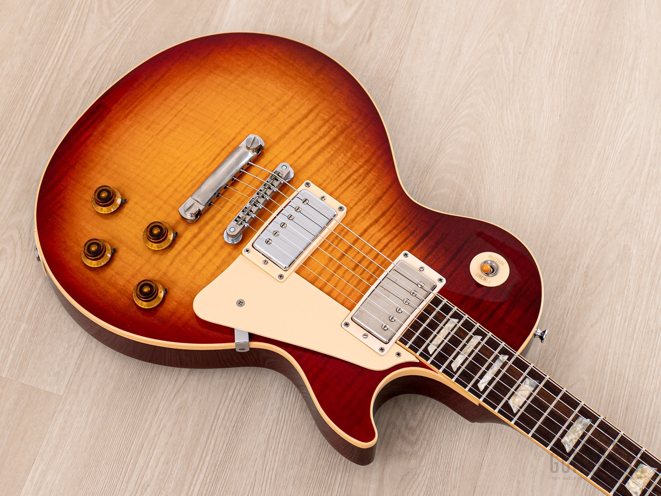 1989 GIbson Les Paul Standard Flame Top Heritage Cherry Sunburst w/ Pearly Gates PAFs, Case