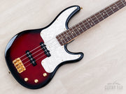1997 Yamaha Broad Bass BB-STD Wine Red, angled body and neck