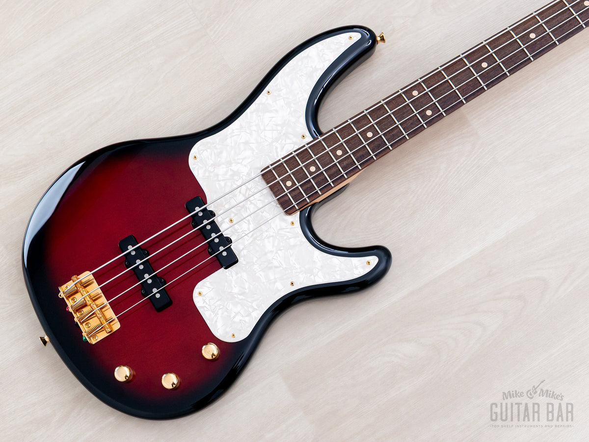1997 Yamaha Broad Bass BB-STD Wine Red, angled body and neck