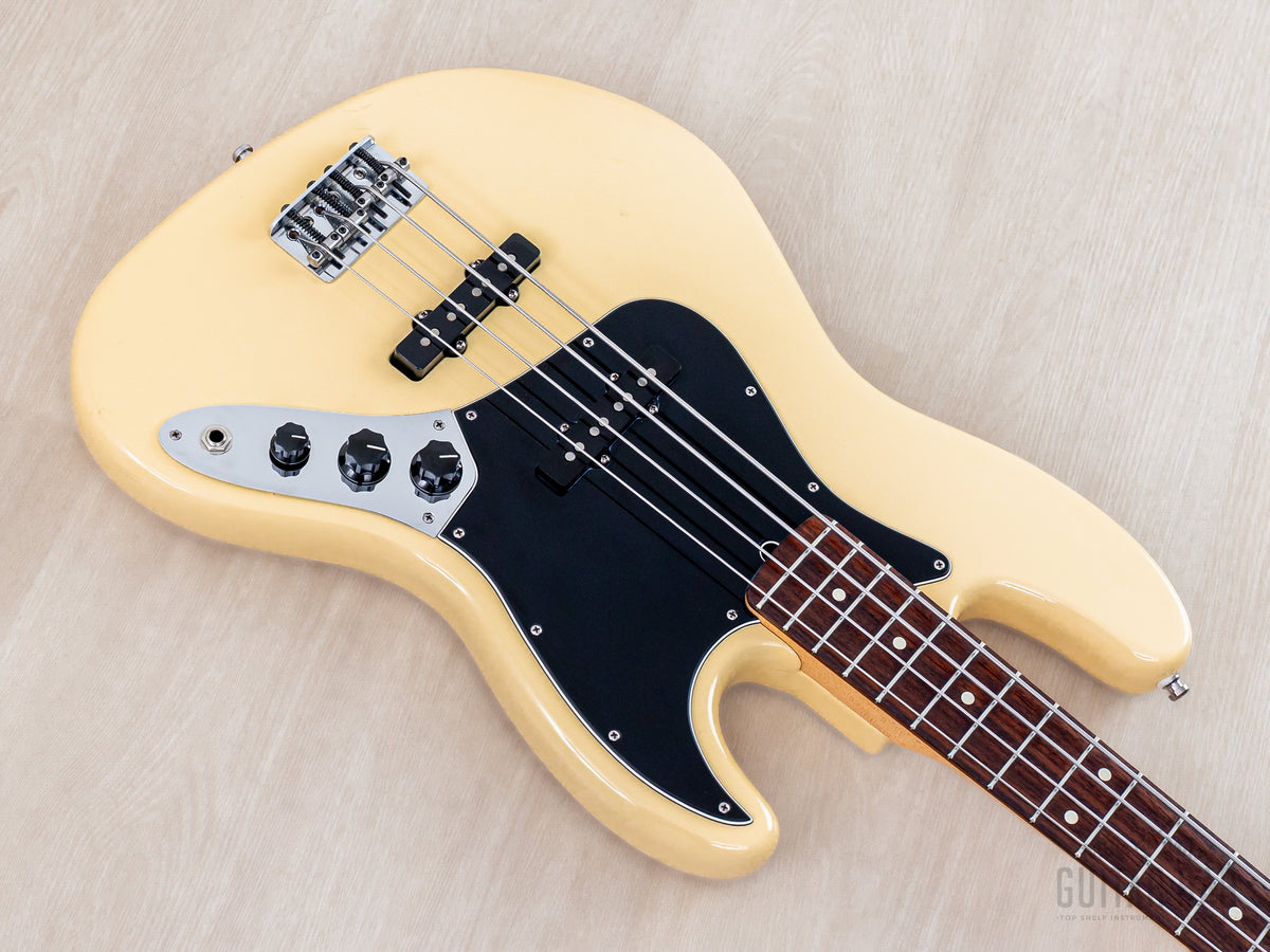 1997 Fender American Standard Jazz Bass Olympic White, body angled view