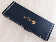 Mosrite-branded hardshell case closed, flat