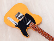 1996 Fender AV '52 Telecaster body and black pickguard, angled view