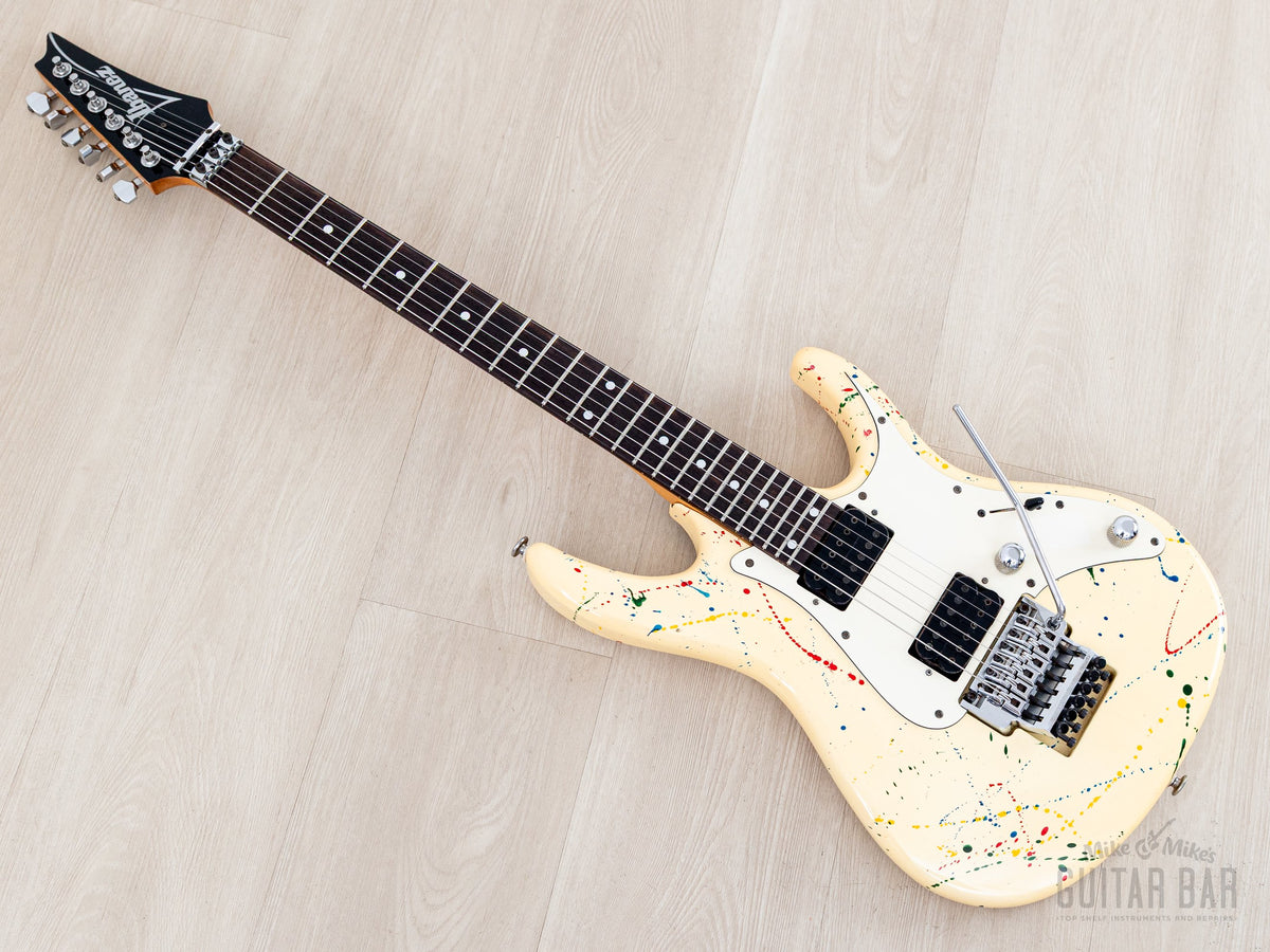 1987 Ibanez RG665 Splash finish neck side view