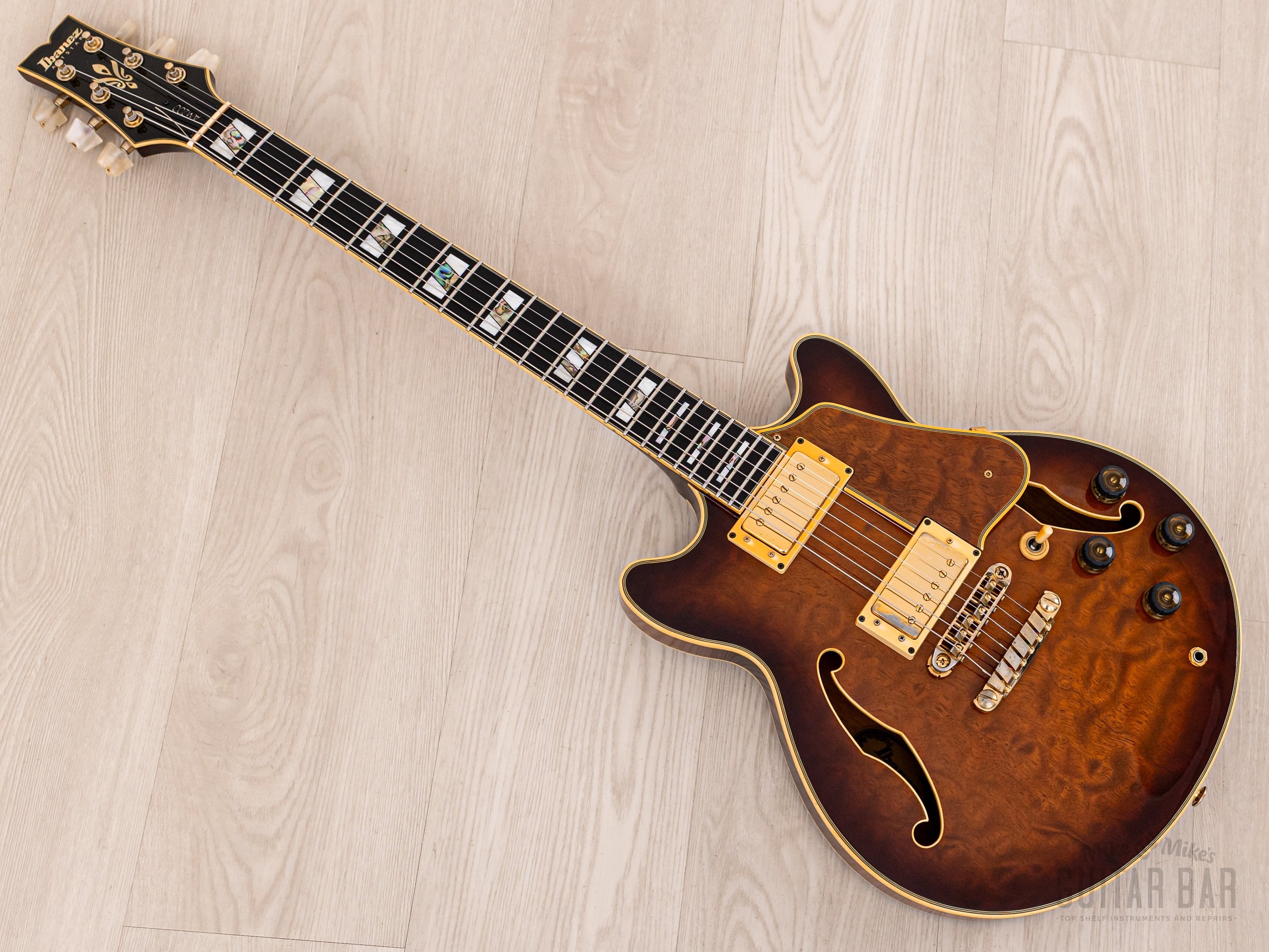 1988 Ibanez Artstar AM200 Burl Mahogany Vintage Semi-Hollow Guitar Antique Violin, Near-Mint