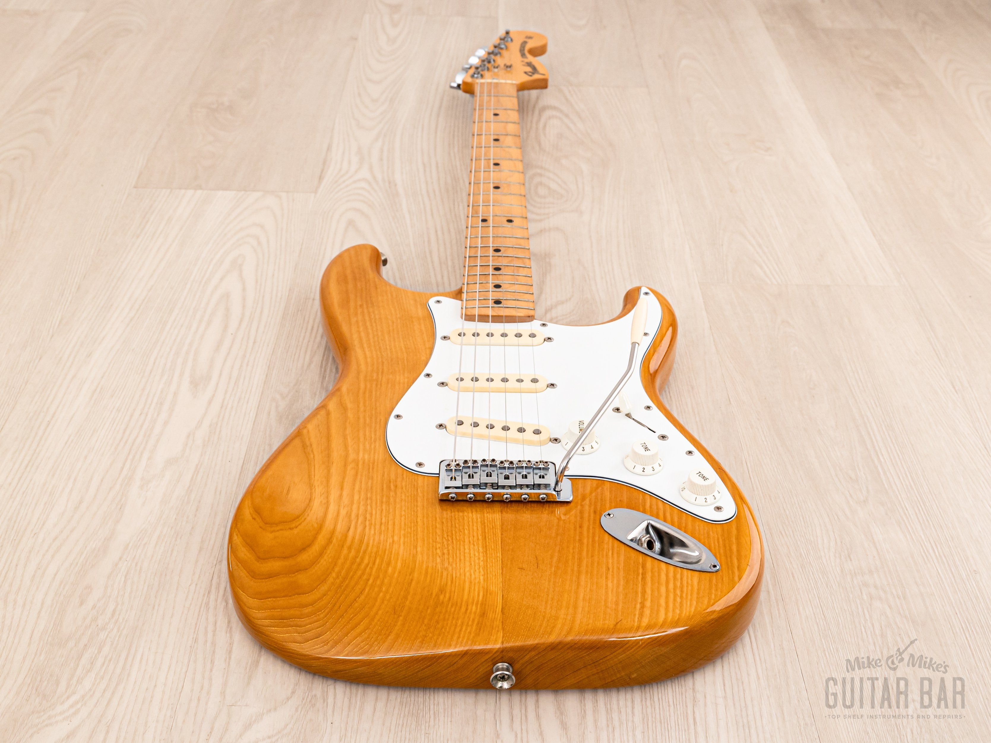 1990 Fender Stratocaster ‘72 Vintage Reissue ST72-500 Natural Ash w/ Case, Japan MIJ Fujigen