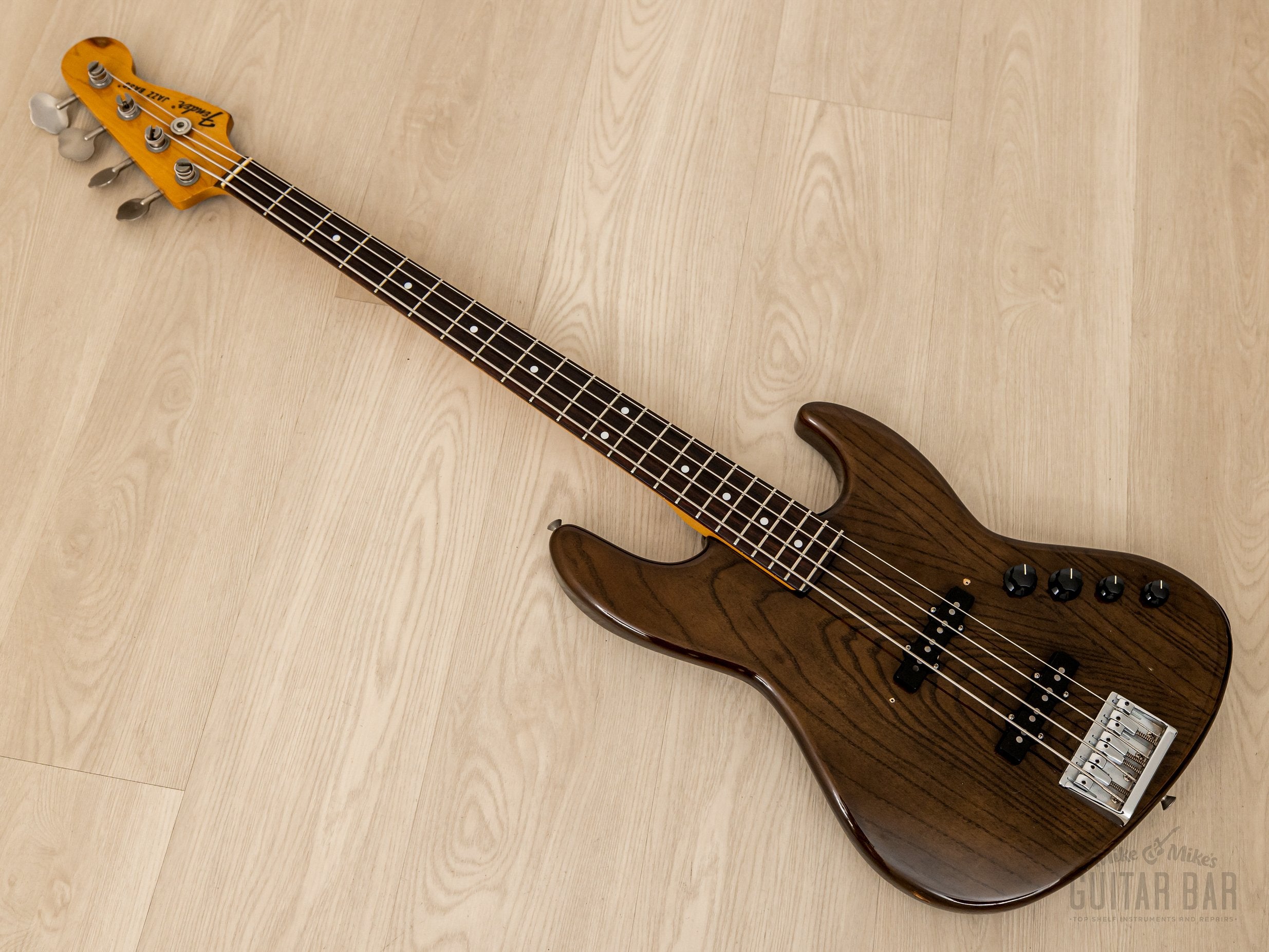 1990 Fender Pro Feel Jazz Bass JBR-800 Walnut w/ Pure Vintage '66 Pickups, Japan MIJ Fujigen