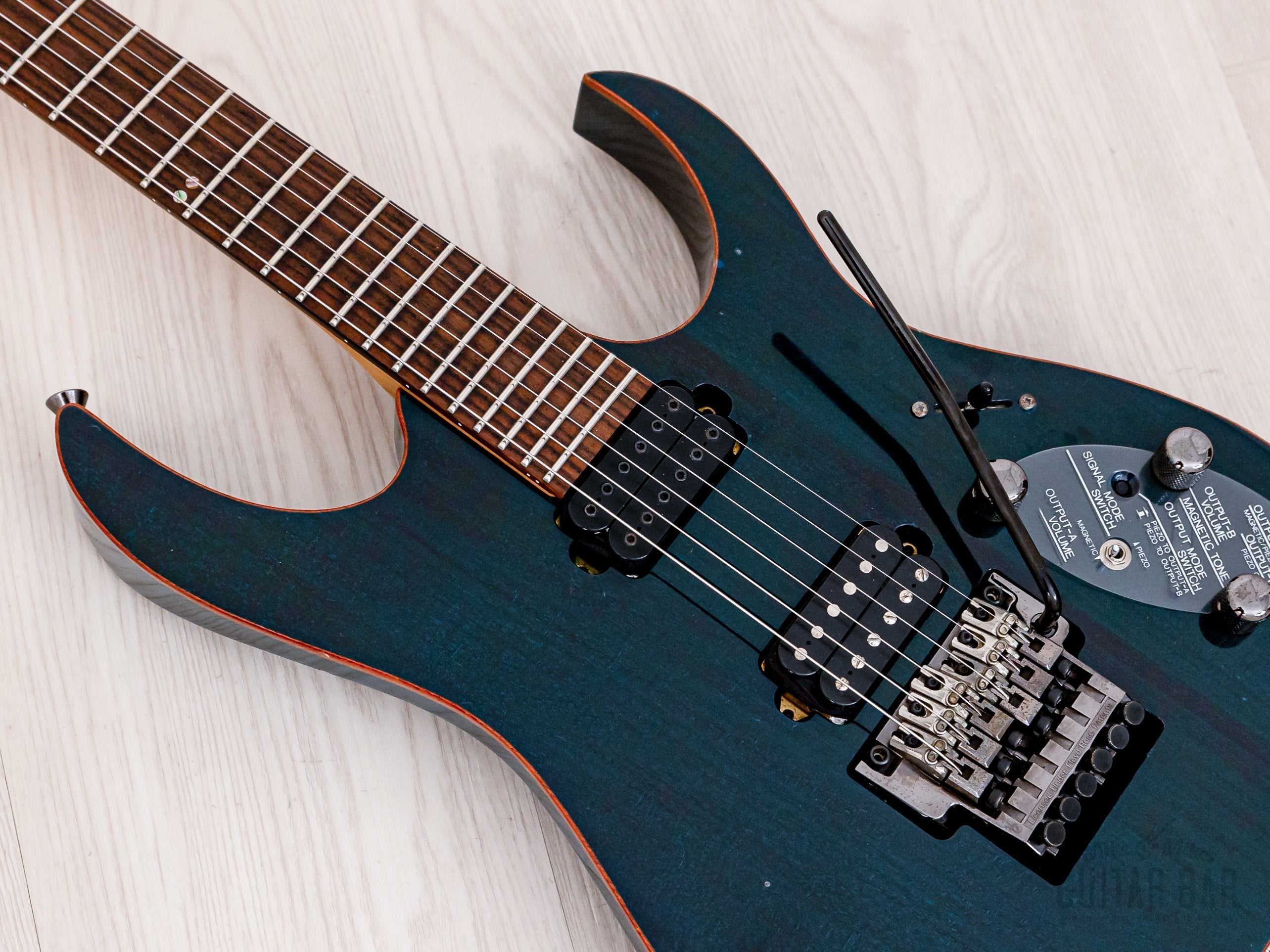 2000 Ibanez Prestige RG2020X Transparent Light Blue w/ DiMarzio + Piez