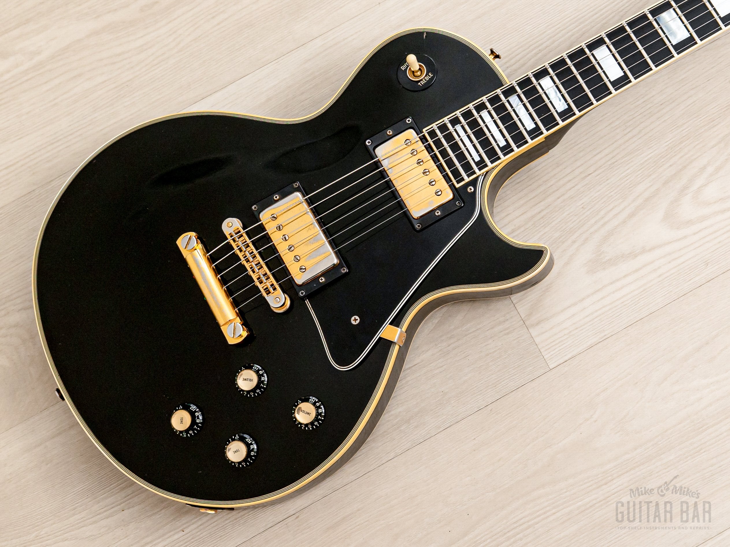 1976 Gibson Les Paul Custom Black Beauty Vintage Electric Guitar w/ T Tops, Case