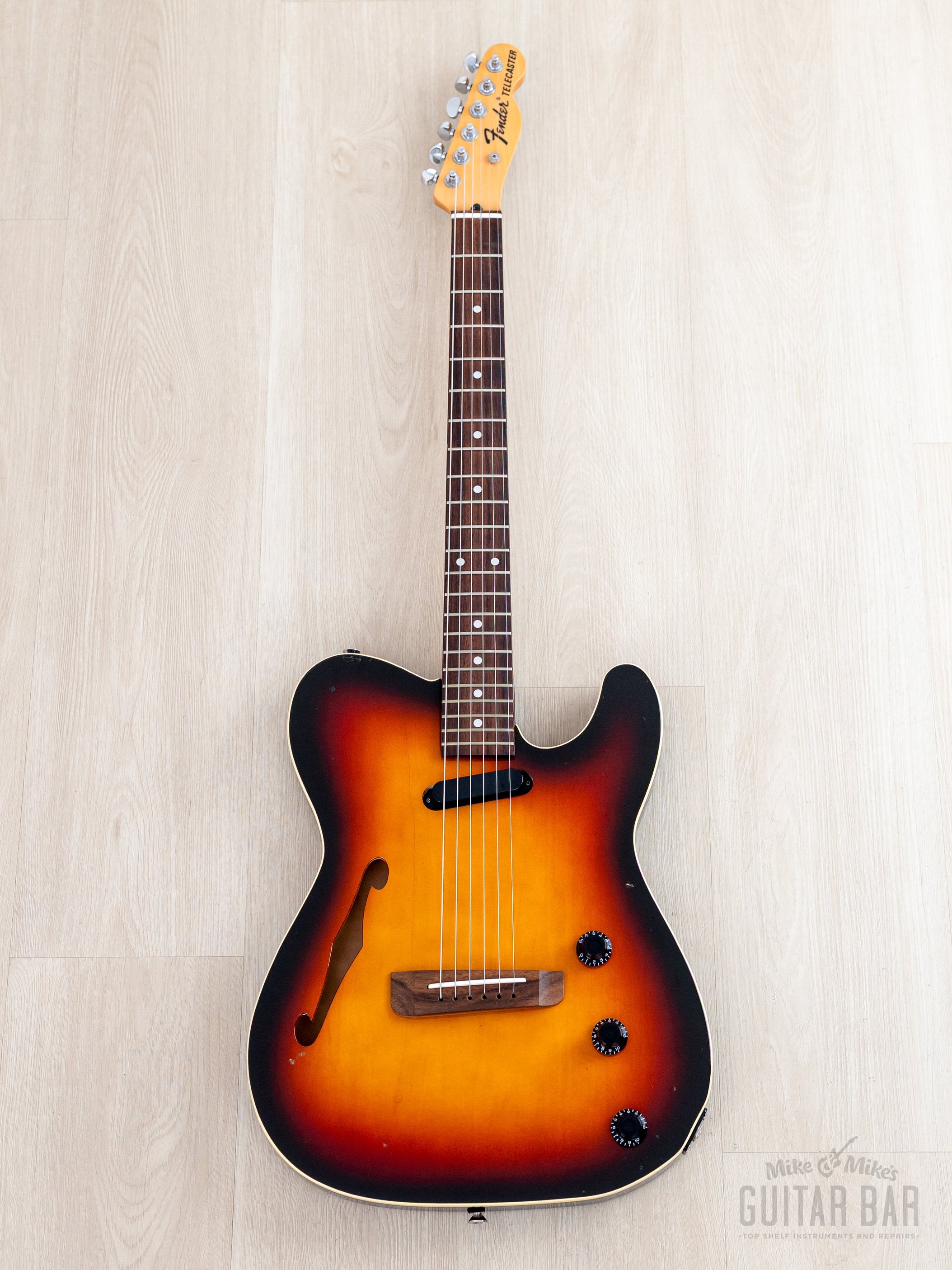 1996 Fender Thinline Telecaster TLAC-100 Sunburst Piezo & Lace Sensor,