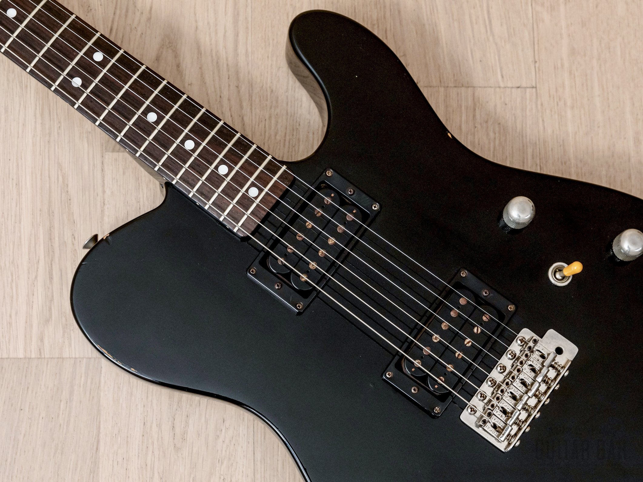 1982 Tokai Breezysound TE-60 HH T-Style Vintage Electric Guitar Black, Non-Catalog w/ Vibrato, Japan