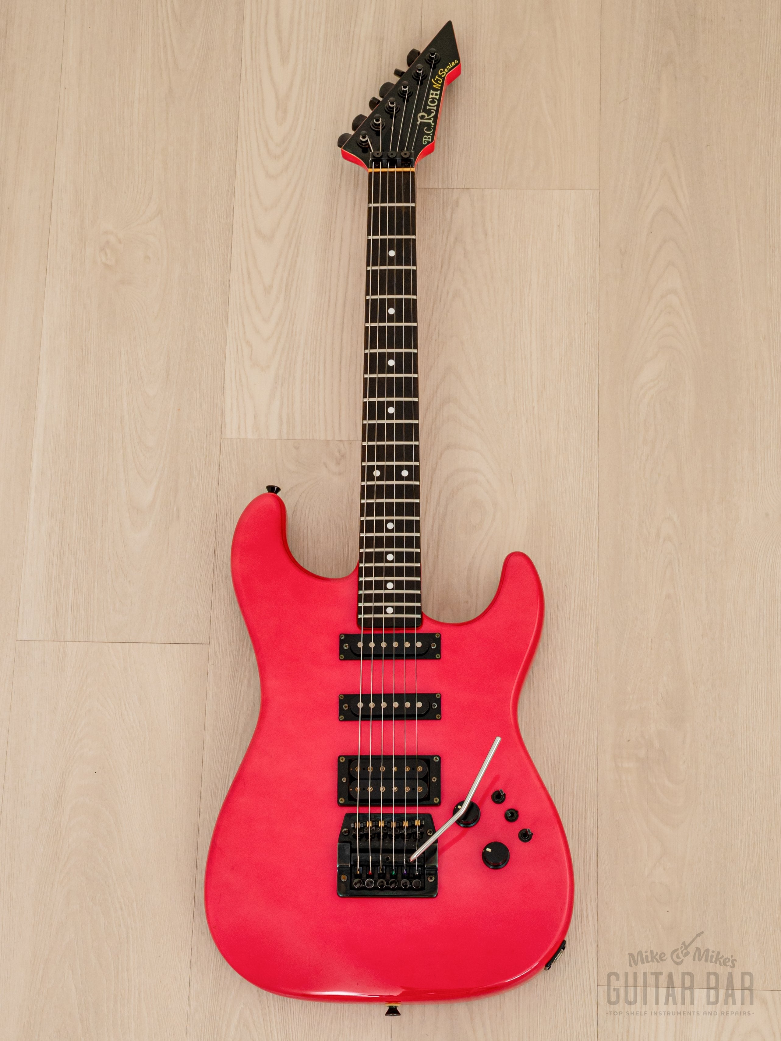 1985 B.C. Rich NJ Series ST-III SSH Superstrat Fluorescent Pink w/ Kahler Flyer, Nagoya Japan