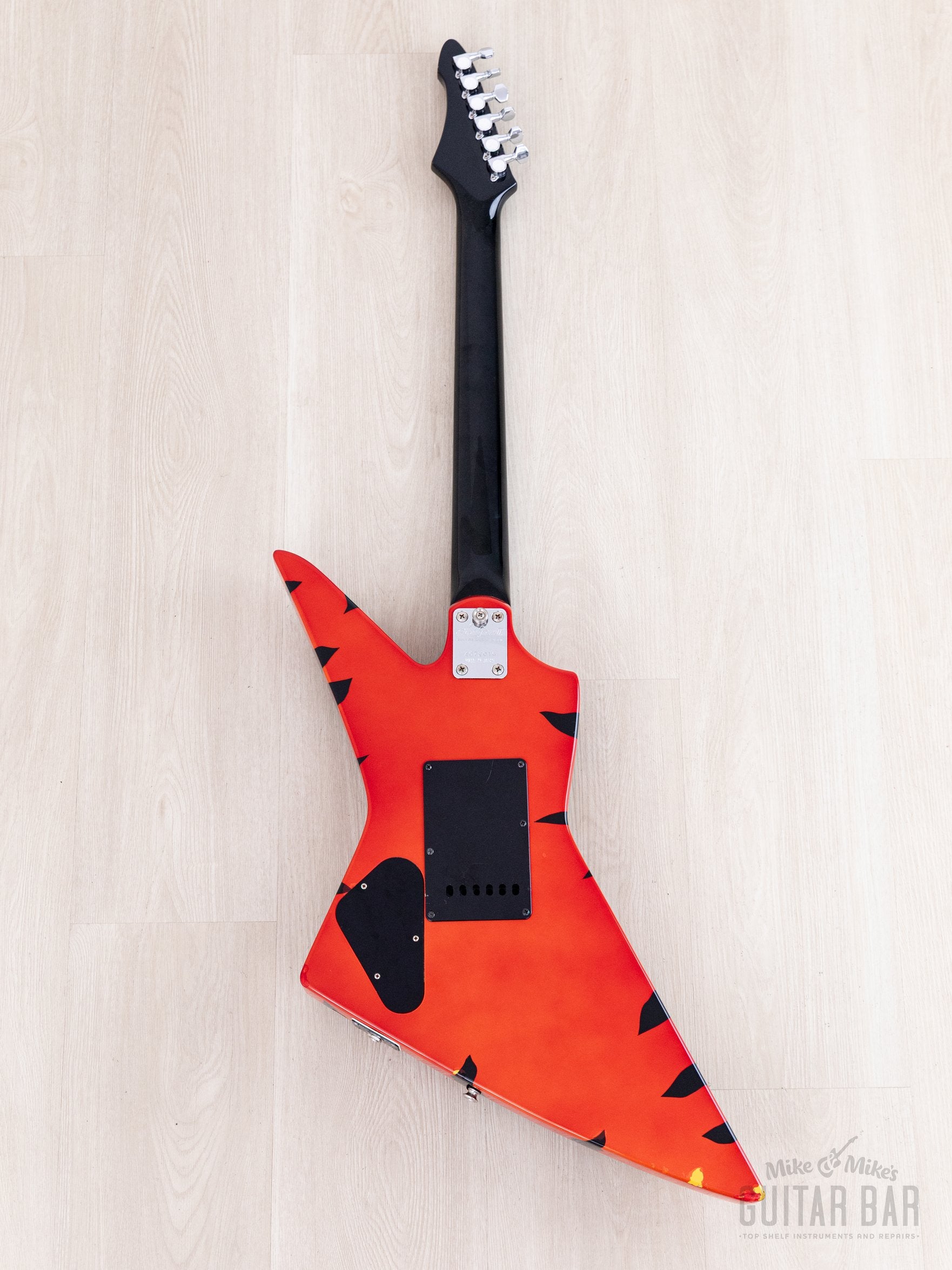 1984 Aria Pro II ZZ Deluxe Explorer Orange With Black Zebra