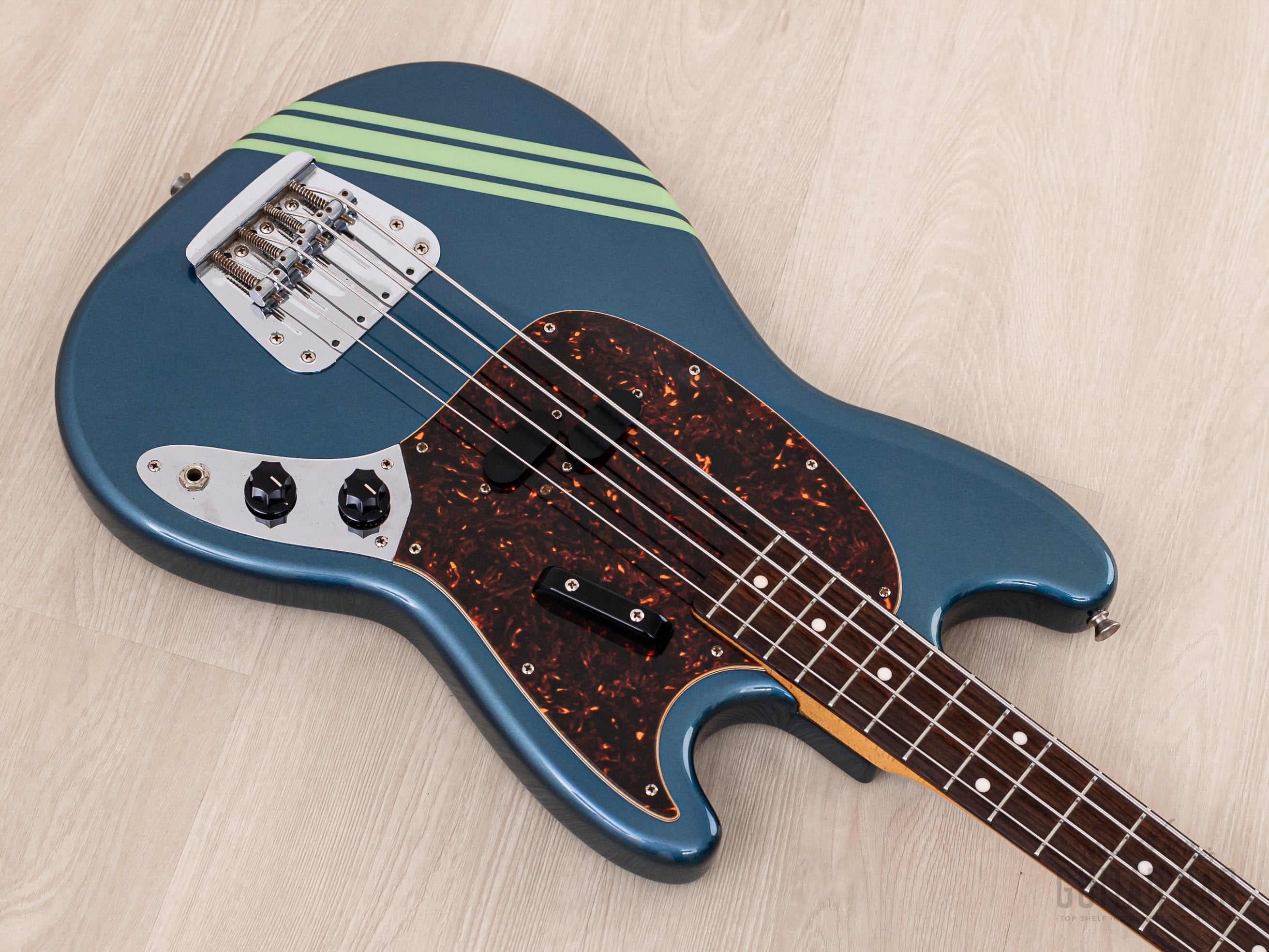 2006 Fender Competition Mustang Bass '69 Vintage Reissue MB98-85CO Lake Placid Blue, Near-Mint w/ Hangtags, Japan CIJ
