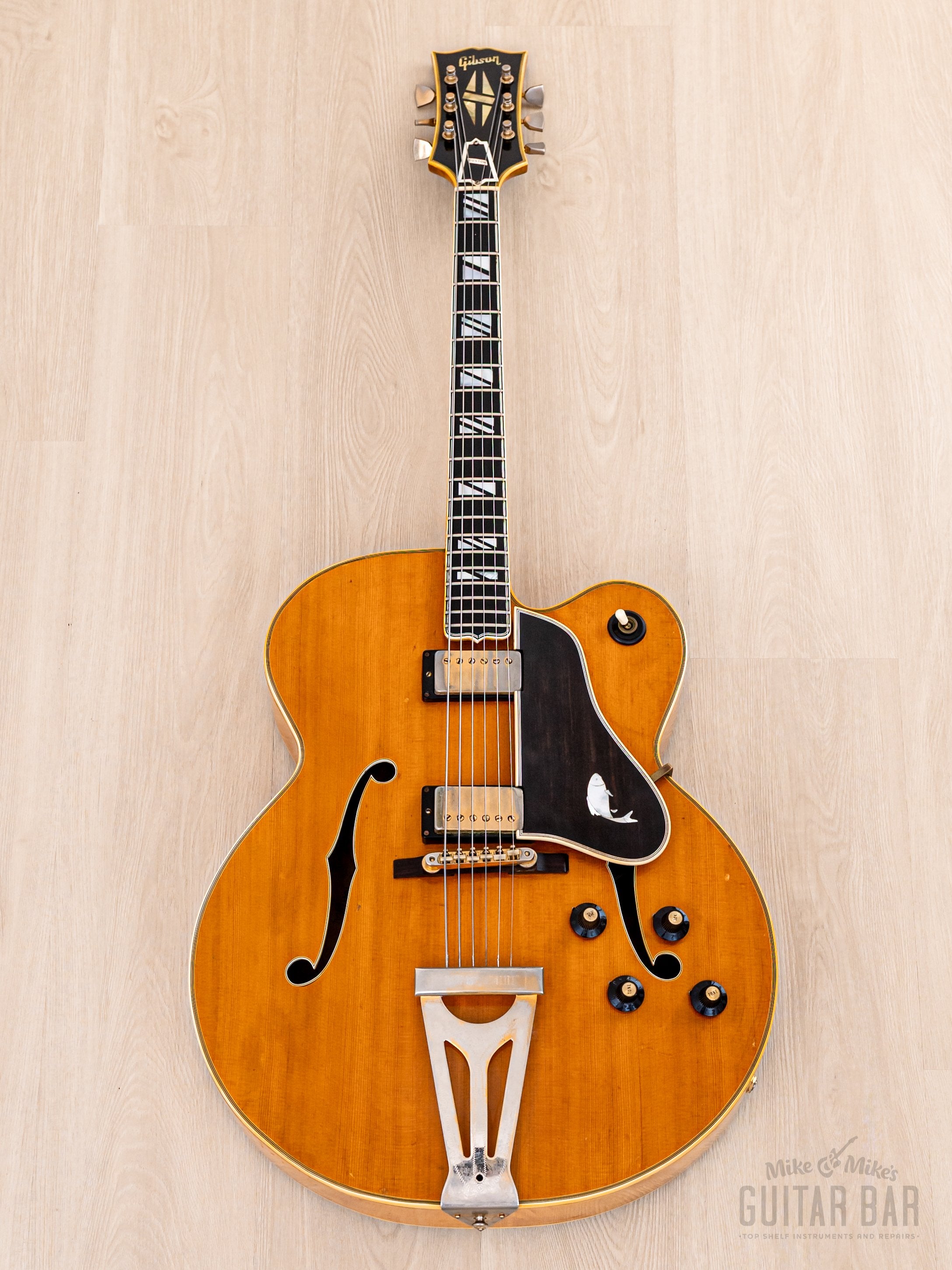 1969 Gibson Super 400 CES Vintage Archtop Electric Guitar Natural w/ T Tops & 1950s Lifton Case