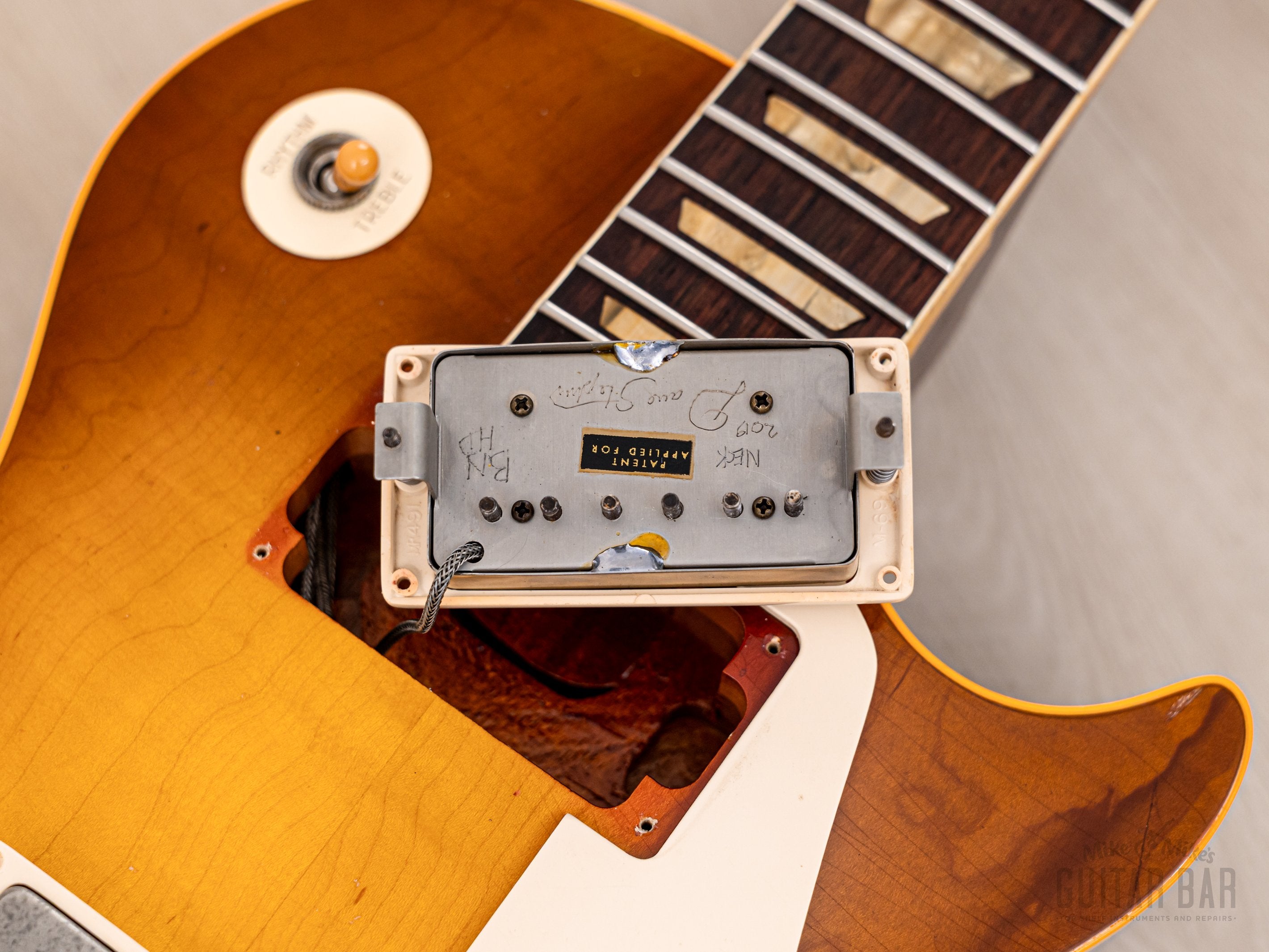 2022 Tom Bartlett 1959 Les Paul Standard ‘Burst Replica Amber Sunburst w/ Brazilian Board, Dave Stephens PAFs, Case