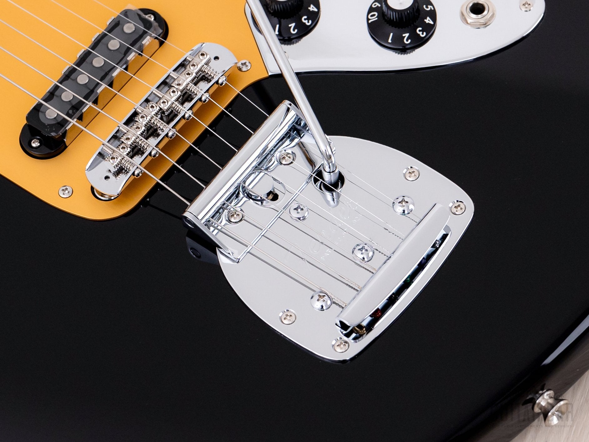 2024 Fender Traditional II 60s Jaguar Black w/ Gold Guard, Ishibashi F