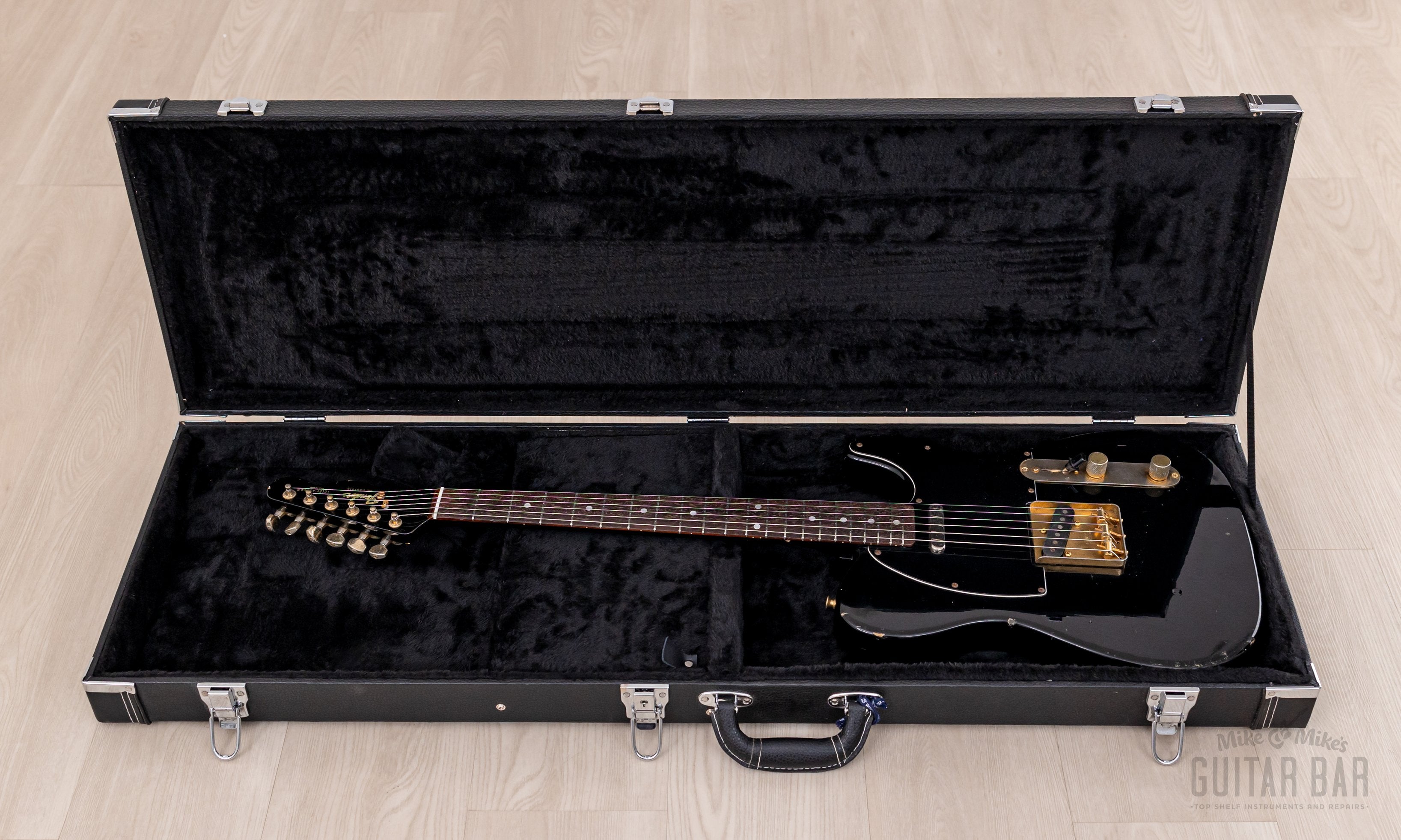 1988 Fender Telecaster TLG60-80 Vintage Guitar Black w/ Gold Hardware & Case, Japan MIJ Fujigen