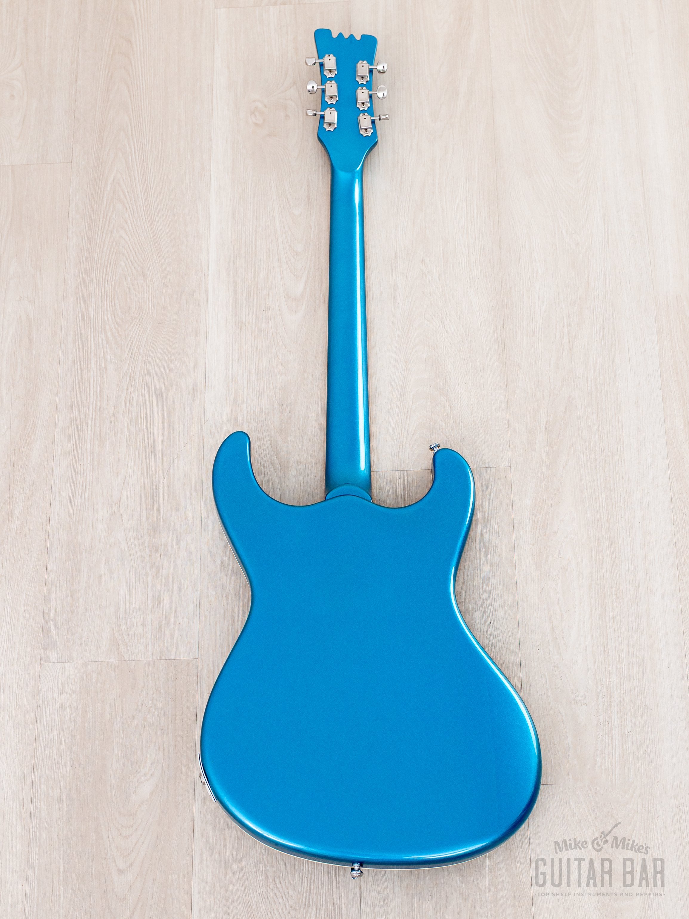 1990s Mosrite Ventures Model '63 Vintage Reissue Sidejack Blue Sparkle