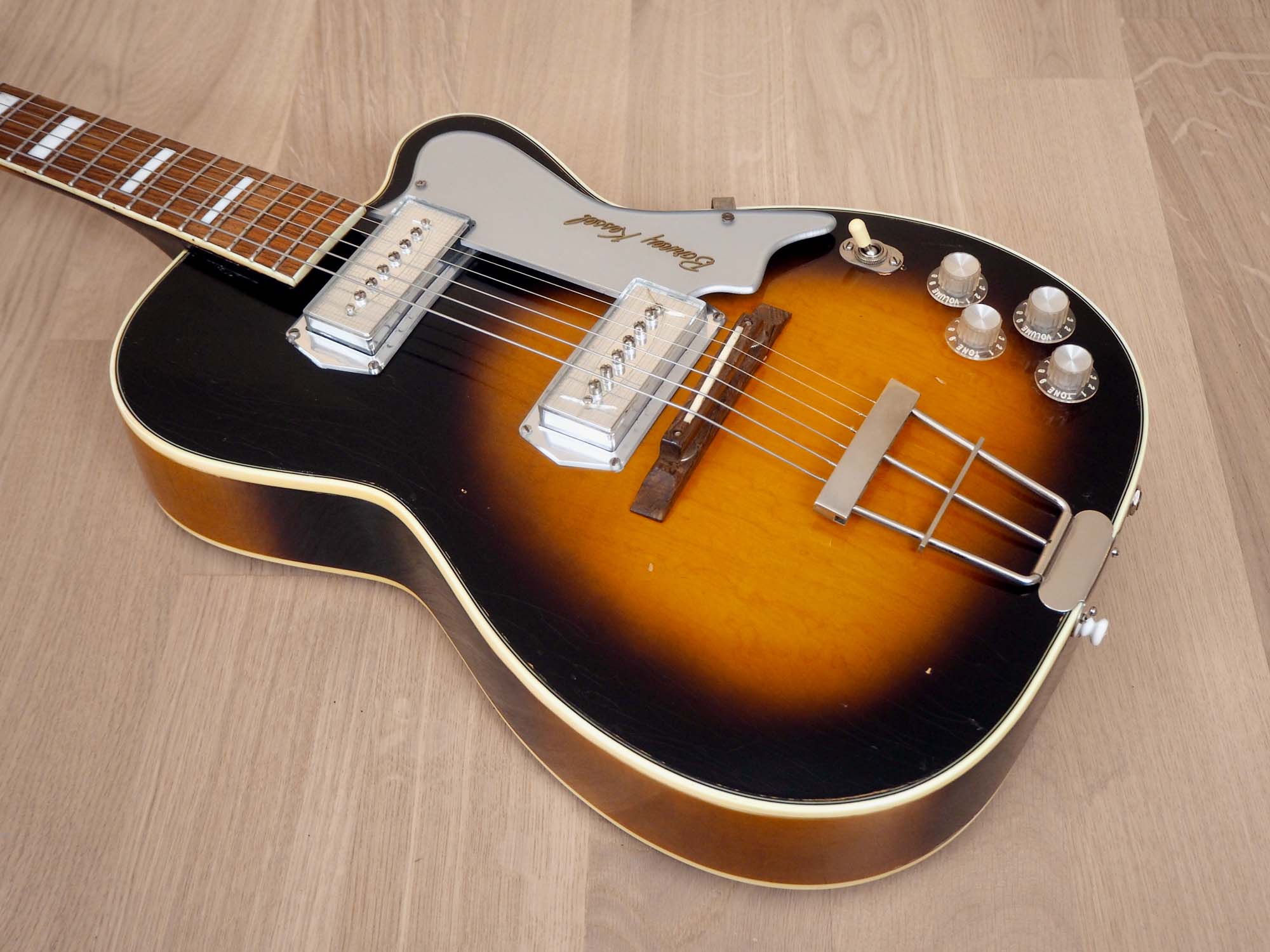 1950s Kay Barney Kessel Pro K1700 Vintage Electric Guitar w/ Kleenex Box P-35, Kelvinator & Case