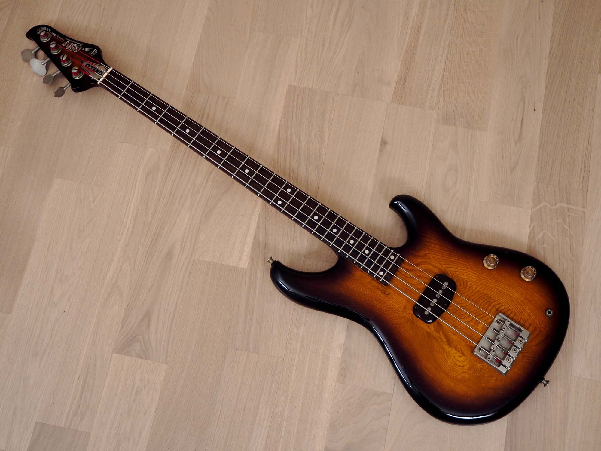1980 Greco GOBII-650 Vintage Electric Bass Guitar Sunburst Set Neck, Japan