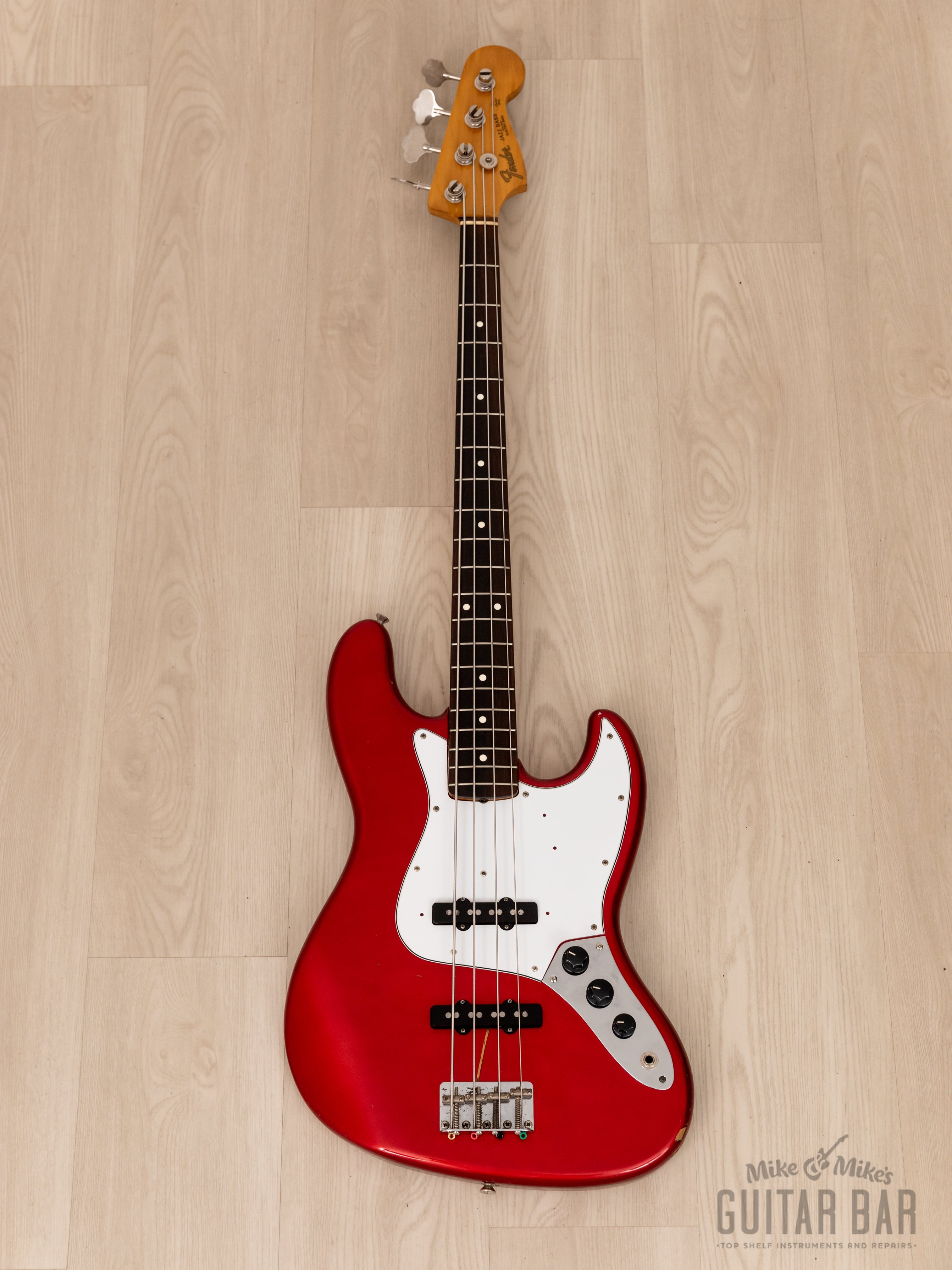 1983 Fender JV Jazz Bass ‘62 Vintage Reissue JB62-75 Candy Apple Red, Japan  MIJ Fujigen