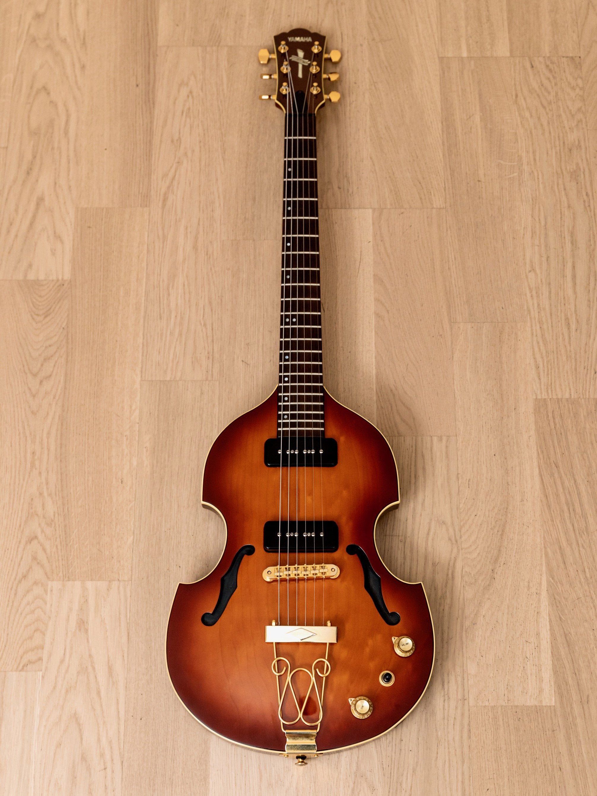 1993 Yamaha VG Standard Aska Signature Model Violin Guitar Sunburst w/ P-90s, Japan