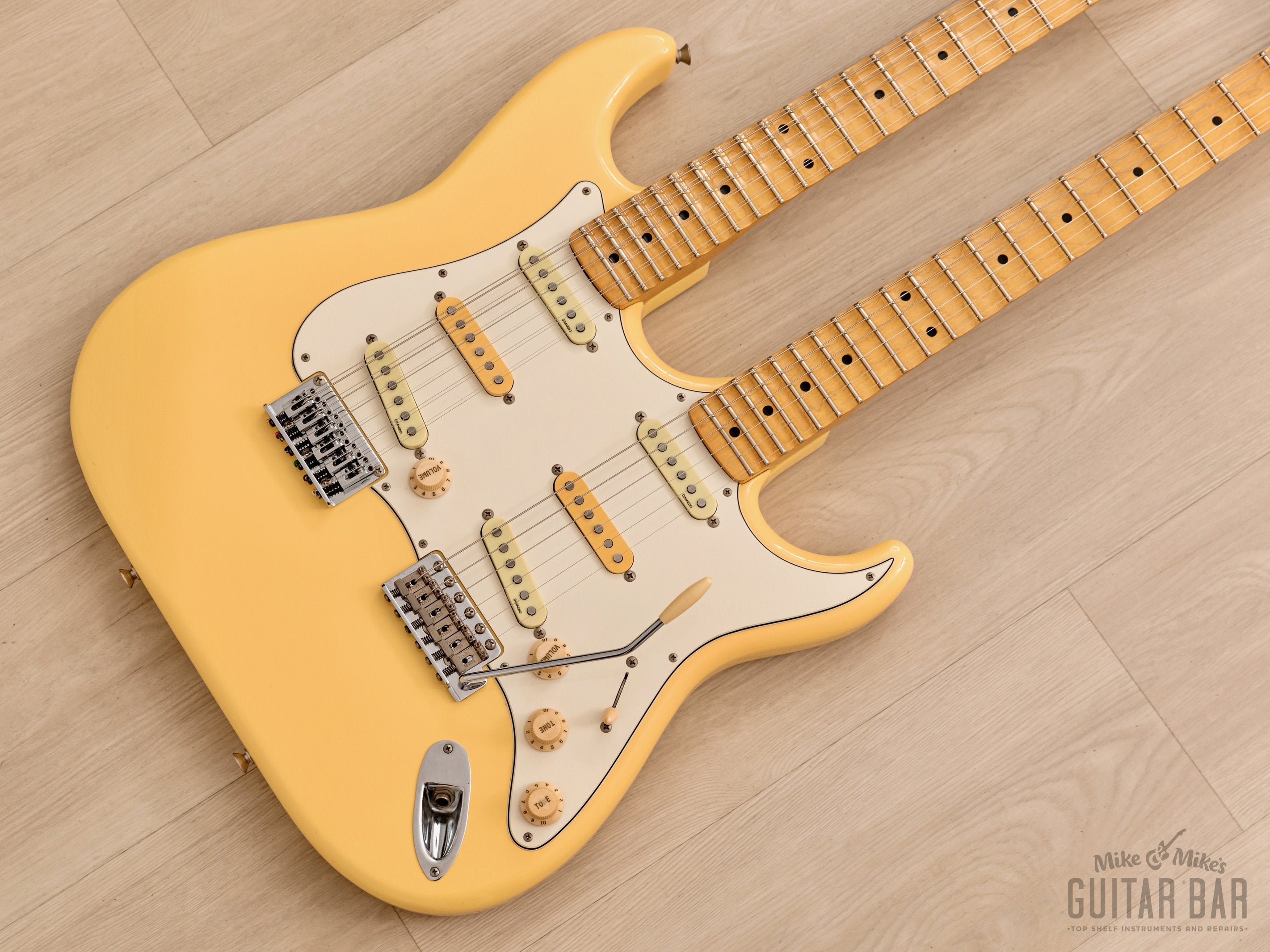 1995 Fender Yngwie Malmsteen Signature Stratocaster Double Neck STW-230YJM w/ Case & Tags, Japan MIJ