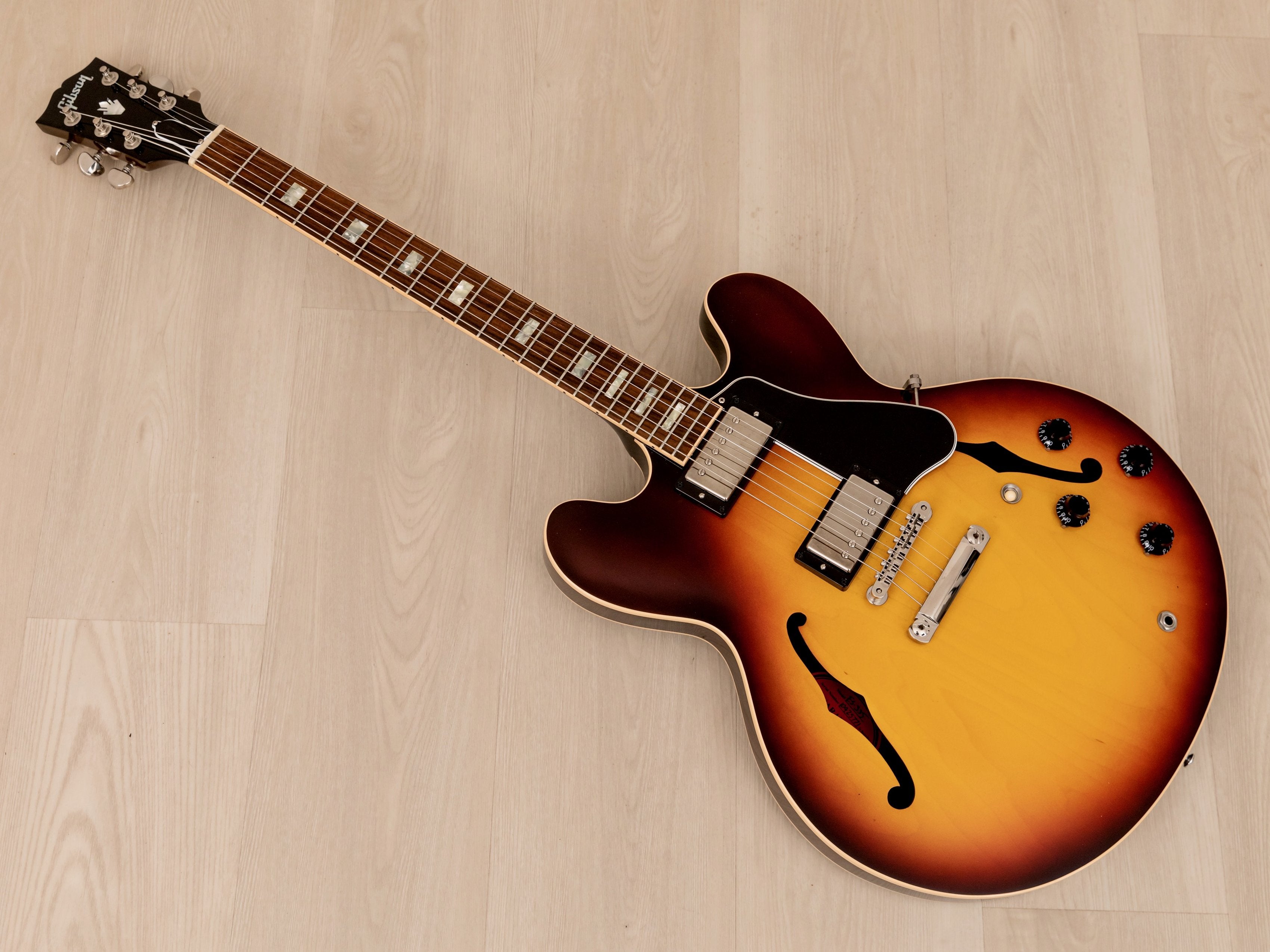 2015 Gibson Memphis ES-335 Block Sunburst Gloss, Near-Mint w/ Burstbucker PAFs, COA, Case