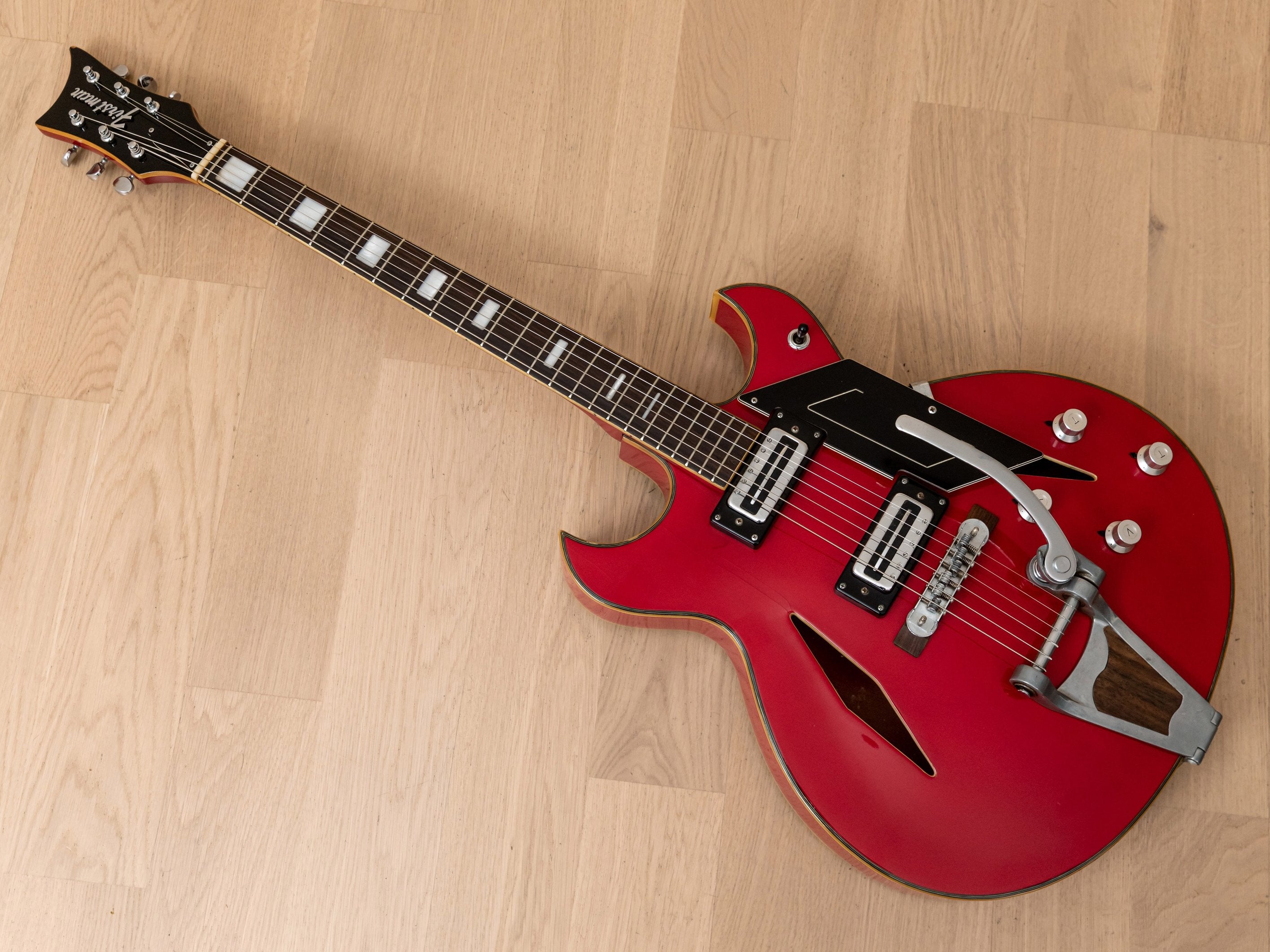 1960s Firstman Broadway Special Vintage Hollowbody Electric Guitar, 100% Original w/ Case, Japan