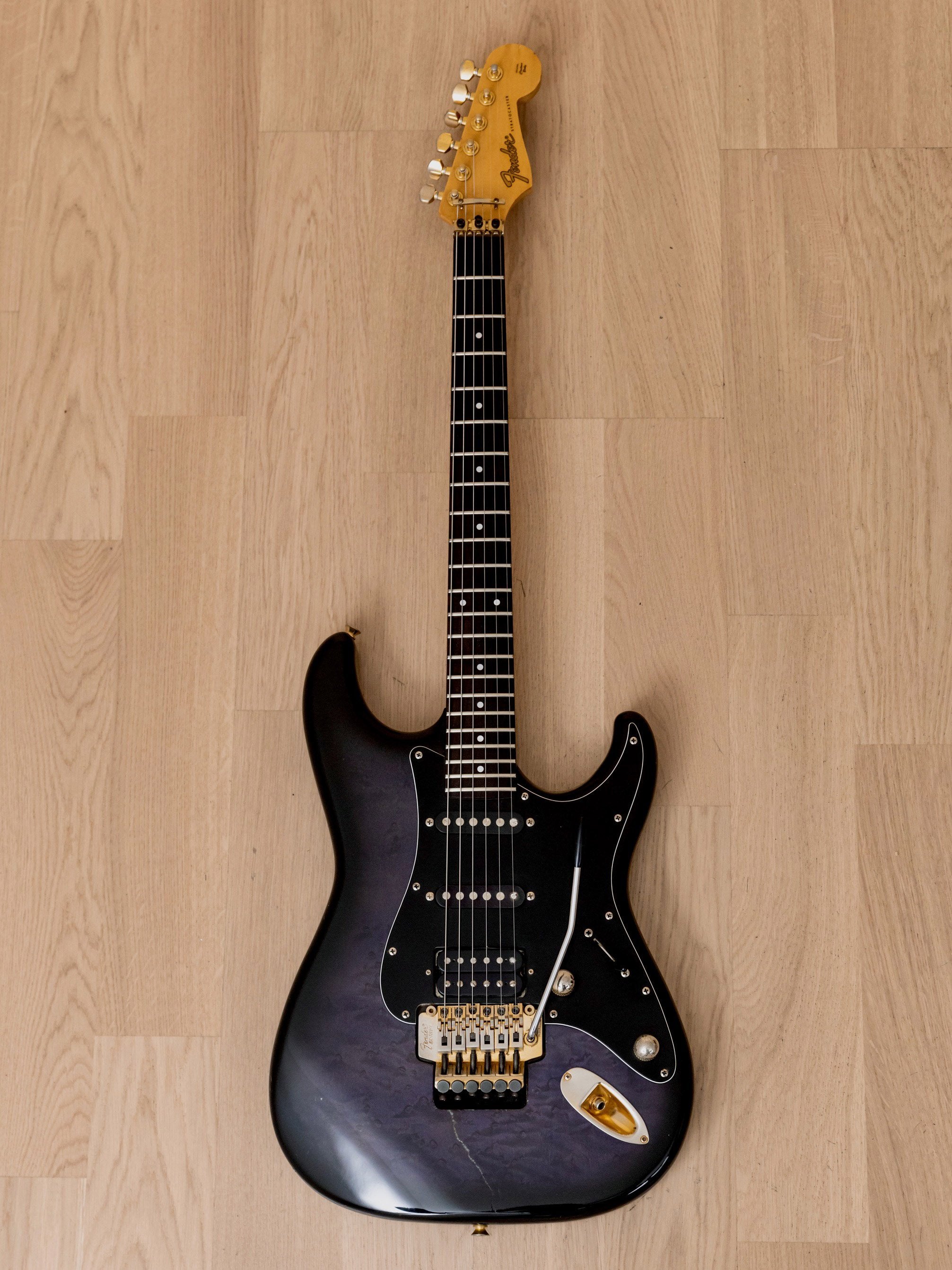 1990 Fender STR-680 Pro-Feel SSH Stratocaster Blueberry Burst w/ Floyd Rose, Japan MIJ Fujigen