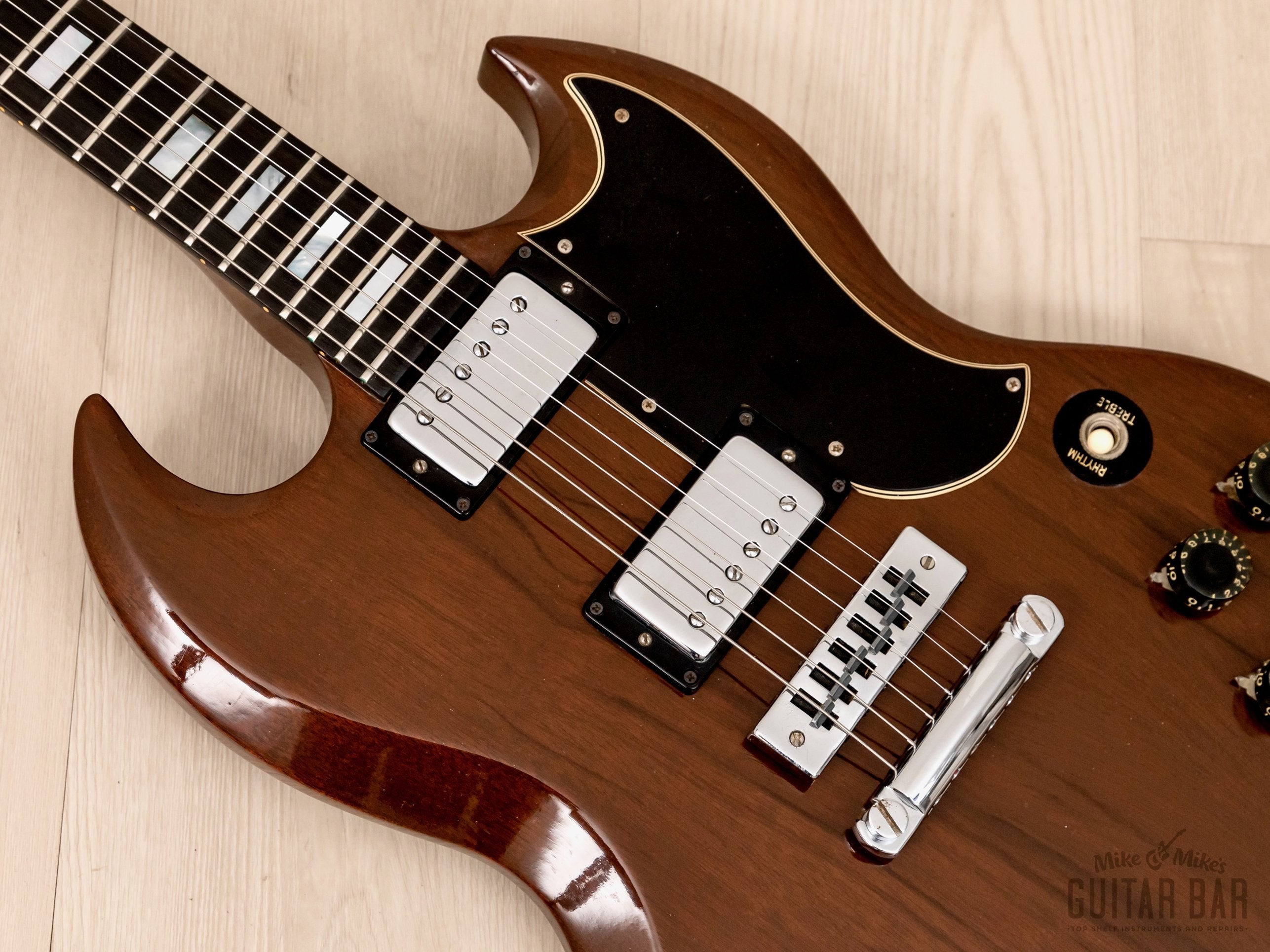 1973 Gibson SG Standard Vintage Guitar Walnut w/ Ebony Board, Tarback Pickups, Case