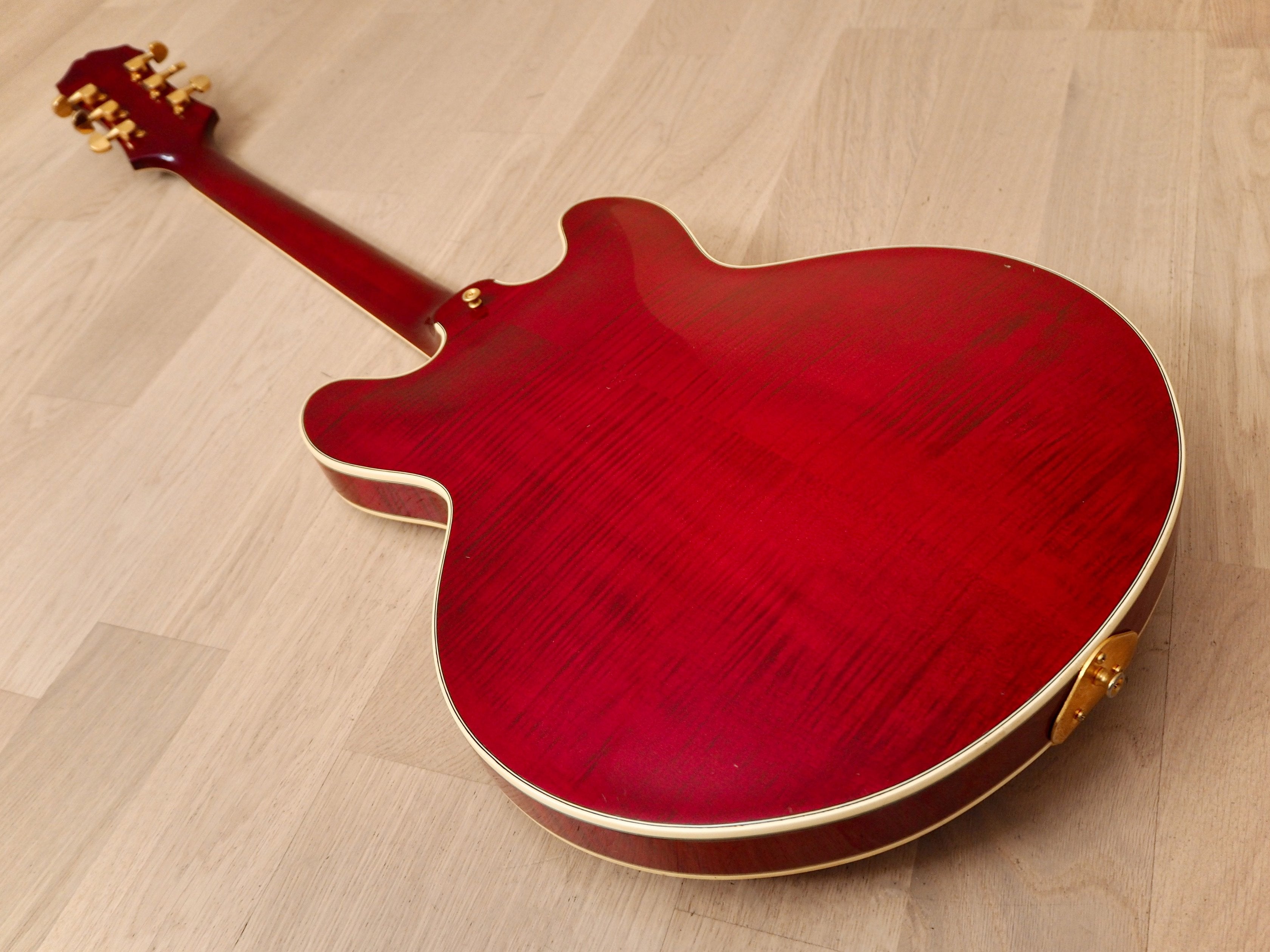 1993 Epiphone Sheraton Vintage Guitar Cherry, 100% Original w/ Case, Japan Terada