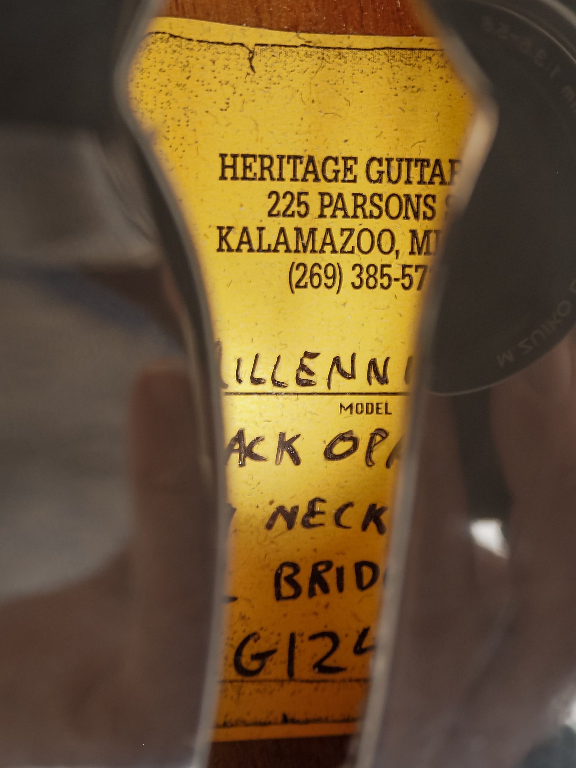 2016 Heritage Millennium DC Double Cutaway Semi-Hollow Guitar Black Opaque w/ Seymour Duncan PAFs & Case, Kalamazoo