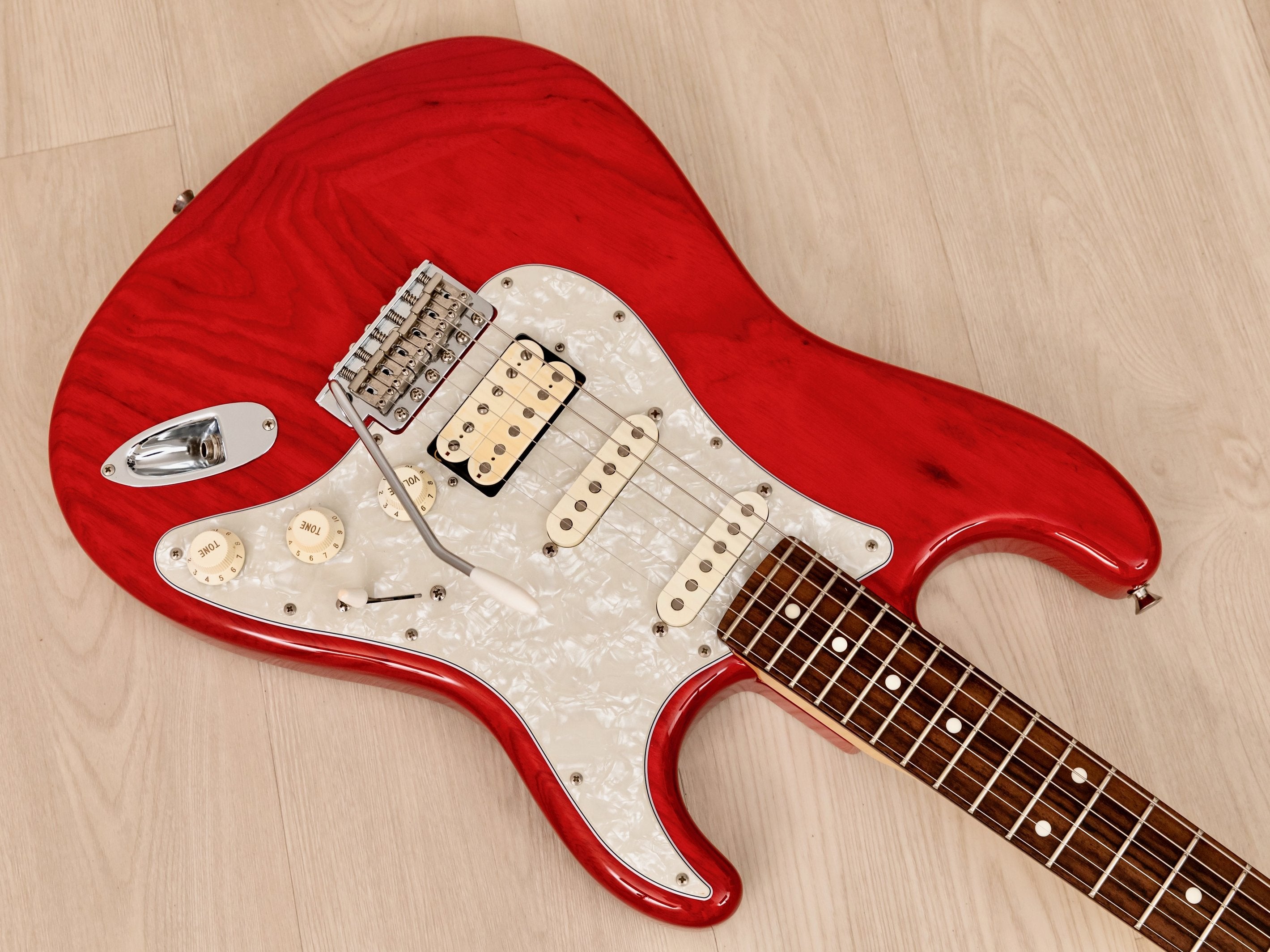 2012 Fender Stratocaster ST62-ASH MH Trans Red SSH w/ Hangtags, Japan MIJ