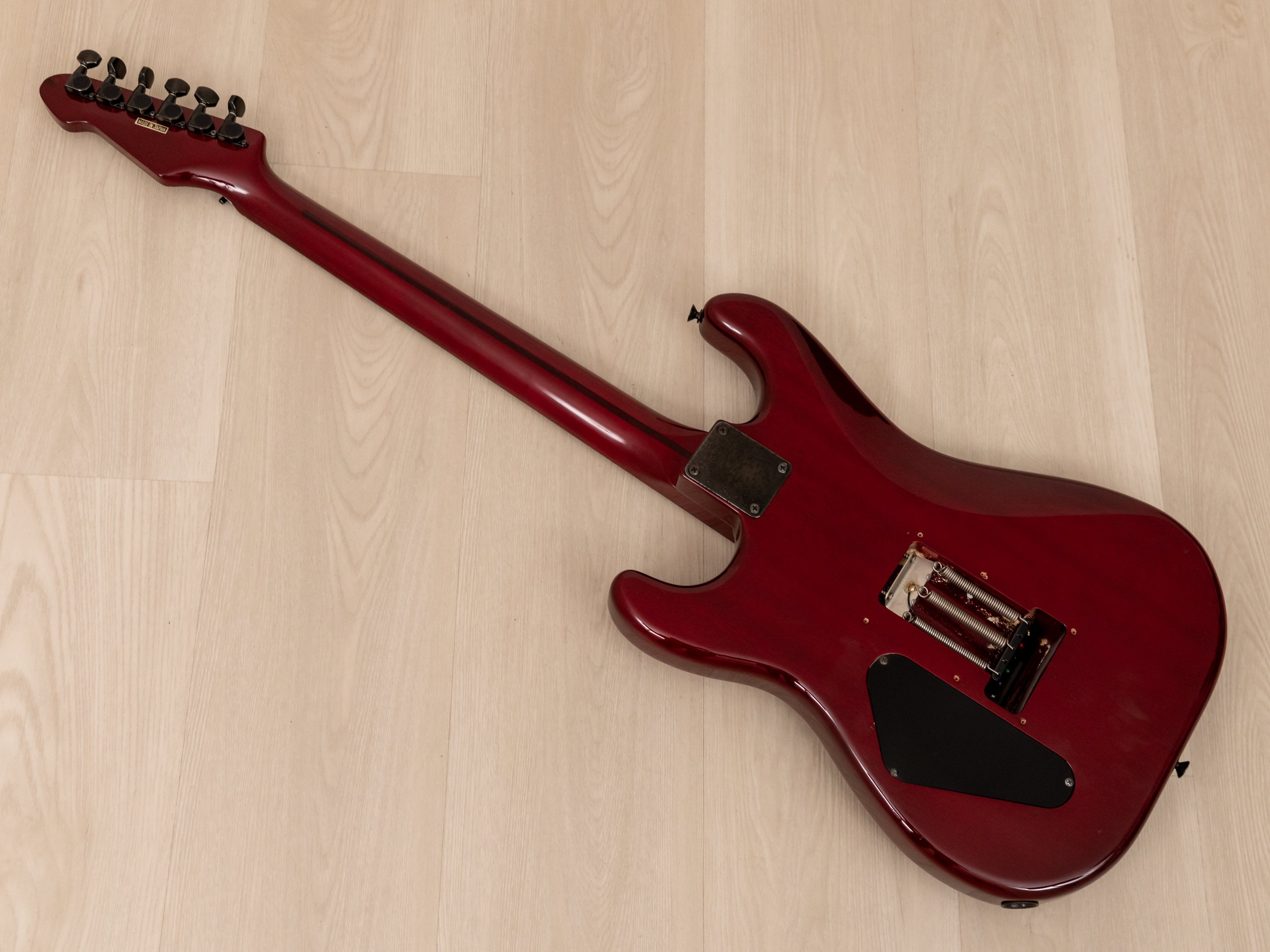 1984 ESP The Mirage Standard Superstrat Vintage Electric Guitar Transparent Cherry Red, Japan