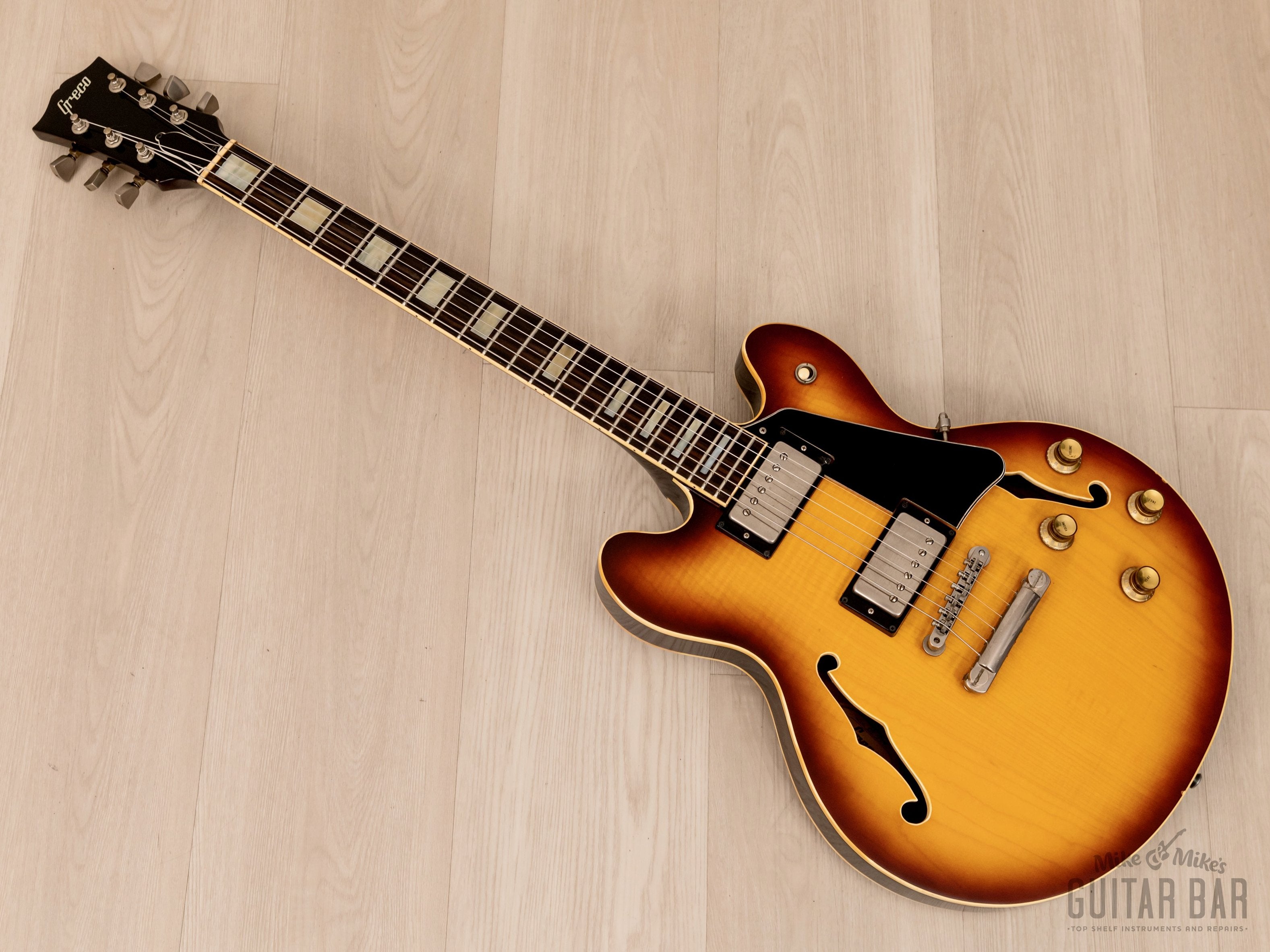 1980 Greco SA-500 Semi-Hollow Vintage Guitar Sunburst w/ Maxon U-1000, Japan Fujigen