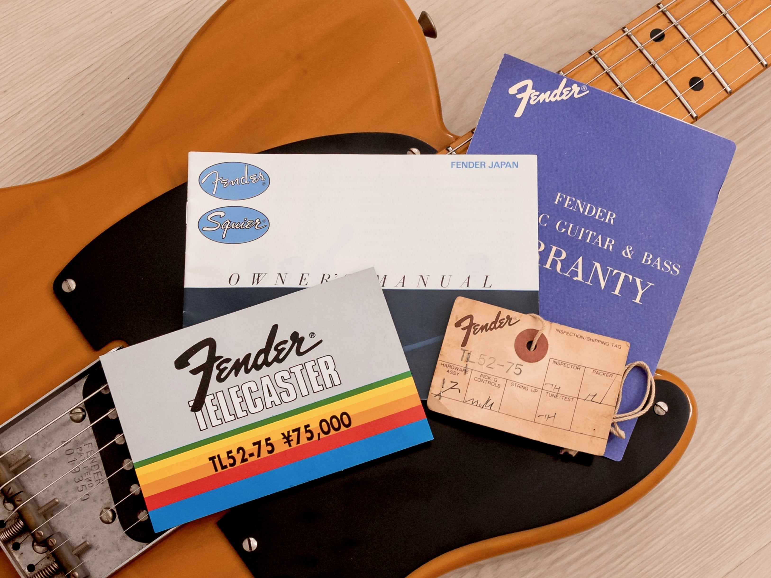 1986 Fender Telecaster '52 Vintage Reissue TL52-75 Butterscotch w/ Hangtags, Japan MIJ Fujigen