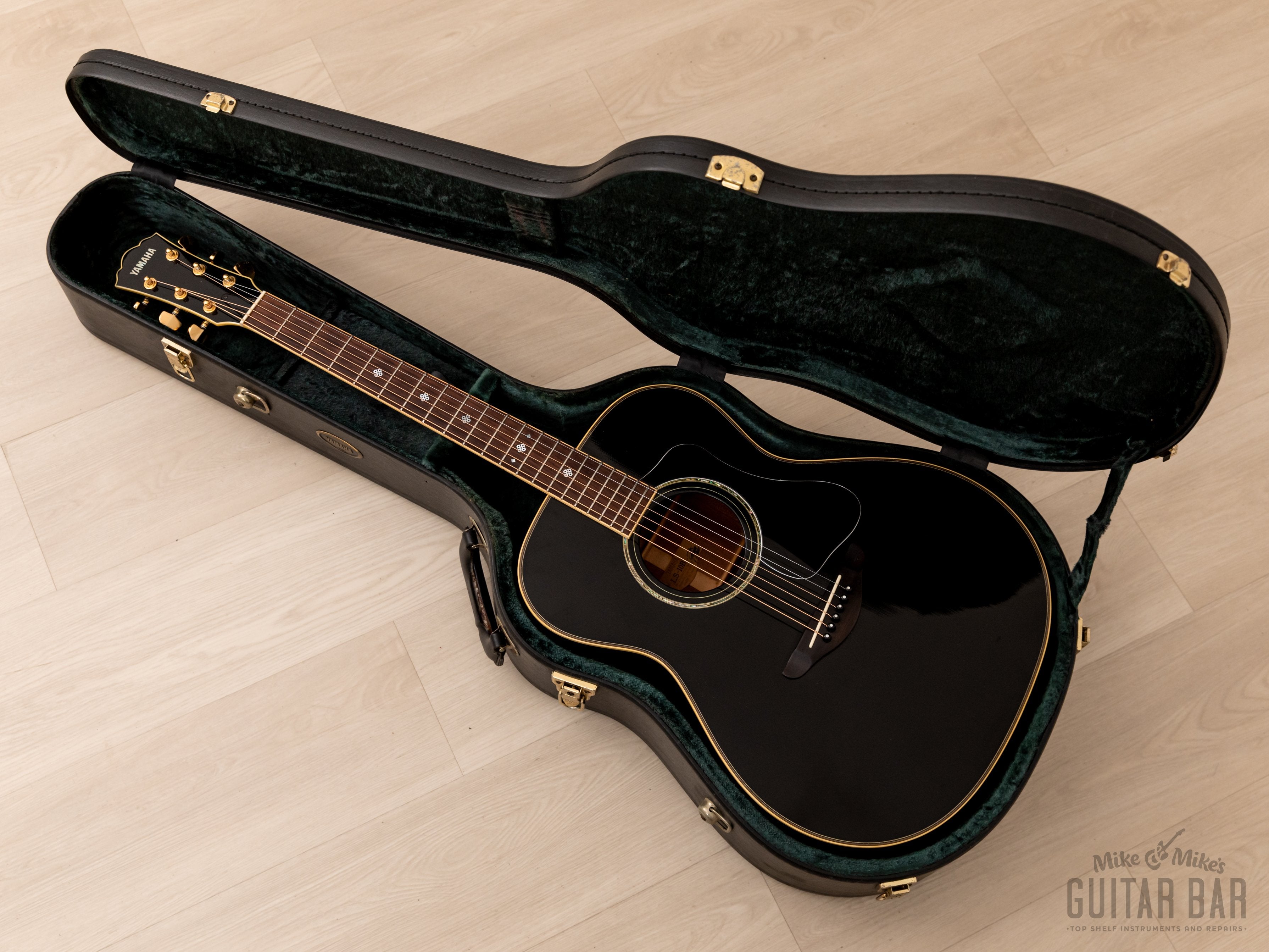 2000 Yamaha LS-10BL Acoustic Guitar Black w/ Case, Japan