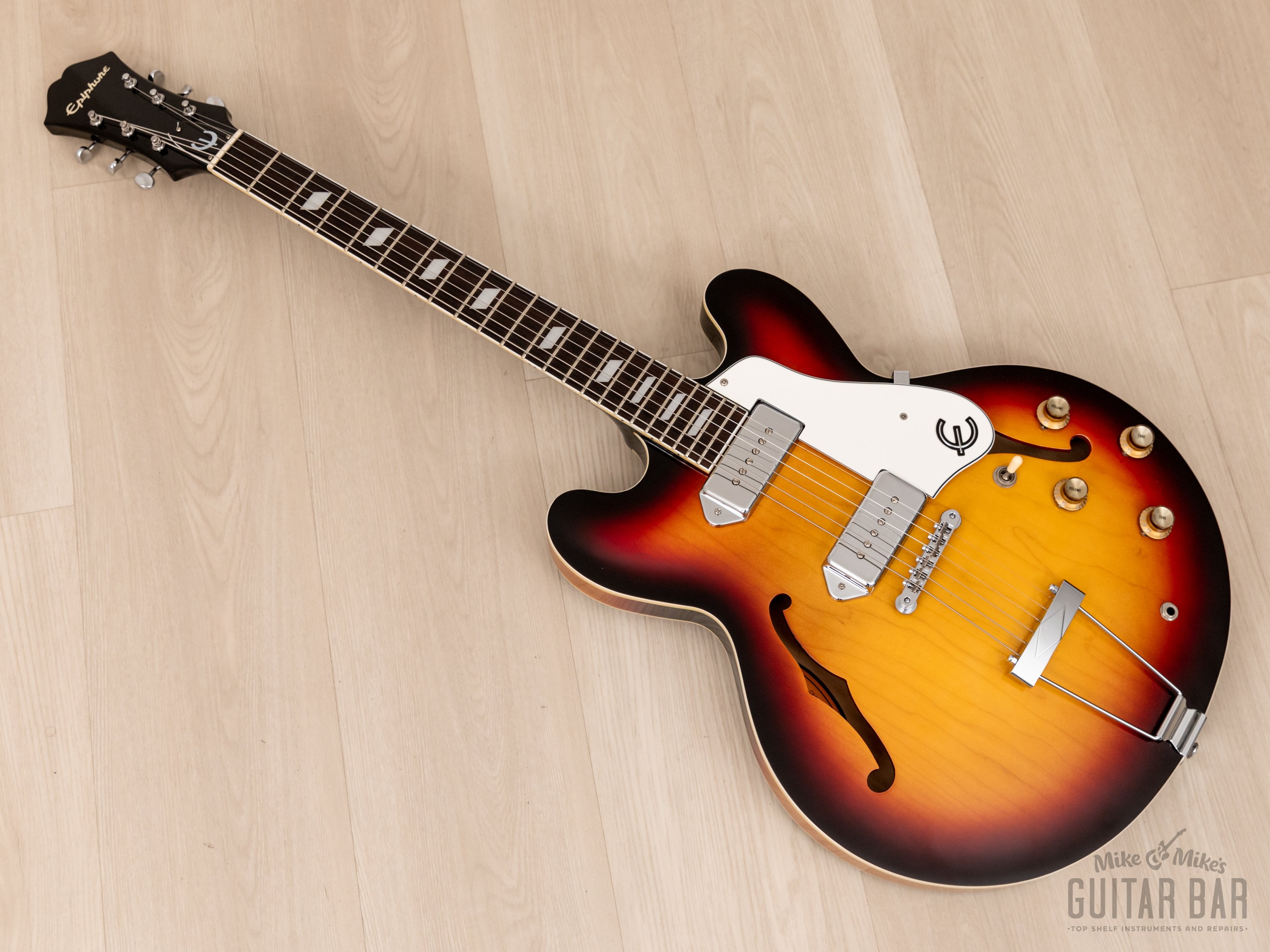1999 Epiphone Casino Hollowbody Electric Guitar Sunburst w/ 1 11/16