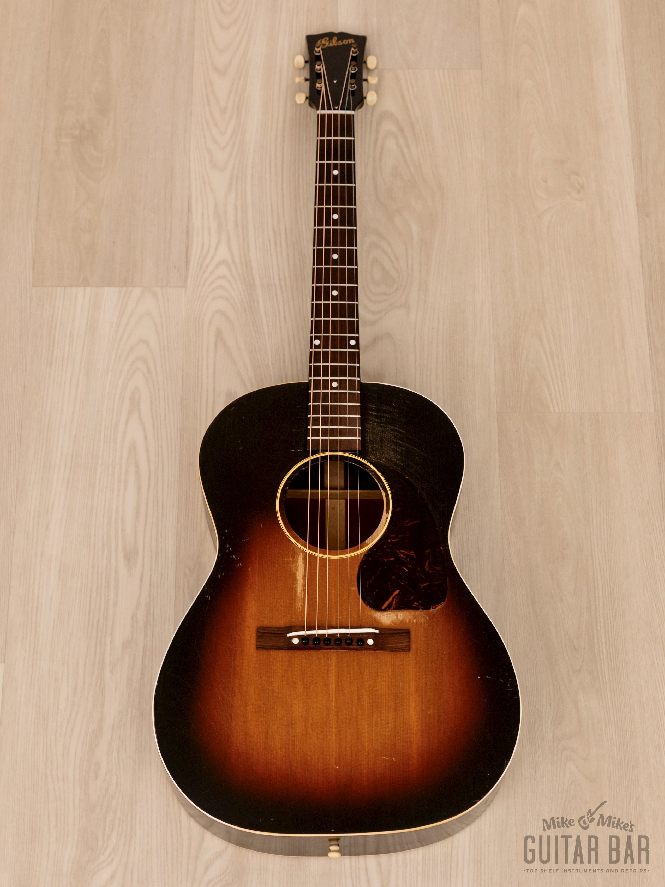 1946 Gibson LG-2 Vintage Acoustic Guitar Sunburst, X-Braced w/ Case