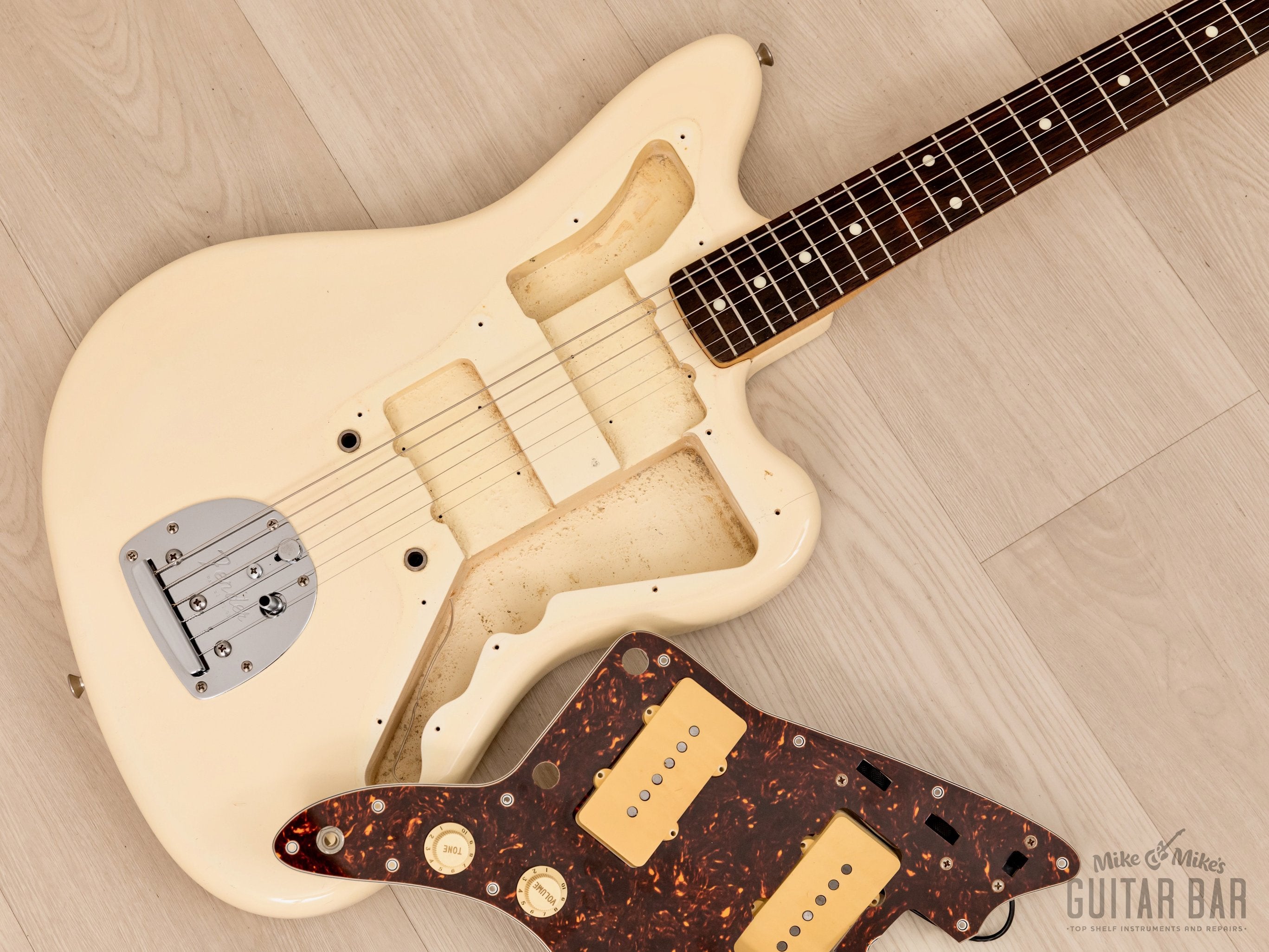 1986 Fender Jazzmaster '62 Vintage Reissue JM66-70 Olympic White, 100% Original, Japan MIJ Fujigen