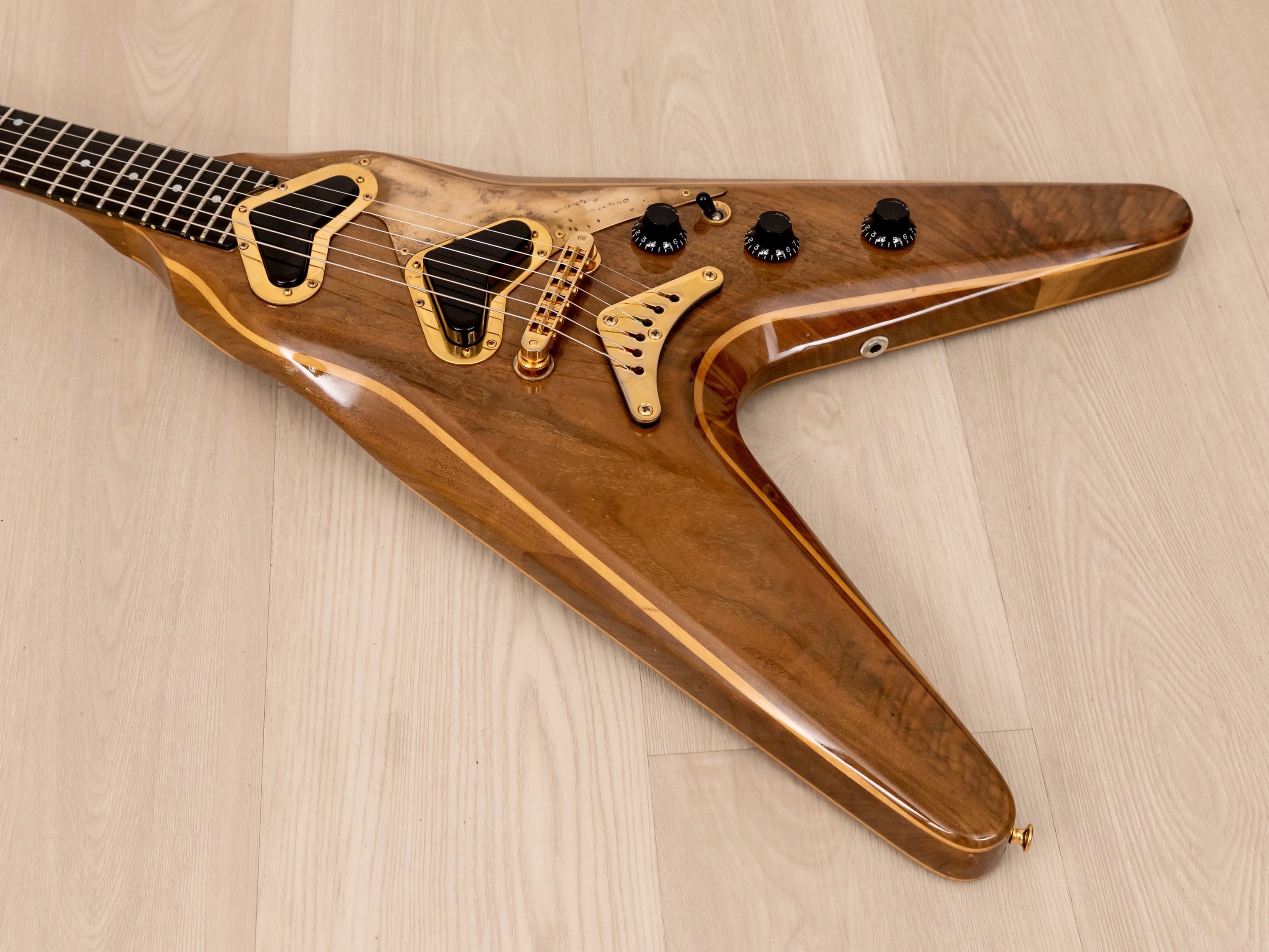 1981 Gibson Flying V-II V2 Vintage Electric Guitar, Tim Shaw-Designed w/ Boomerang Pickups, Case
