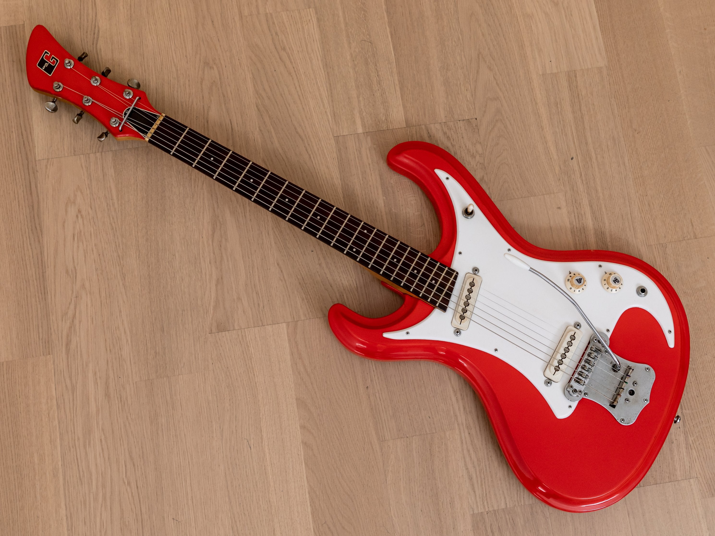 1960s Guyatone LG-150T Vintage Electric Guitar Fiesta Red w